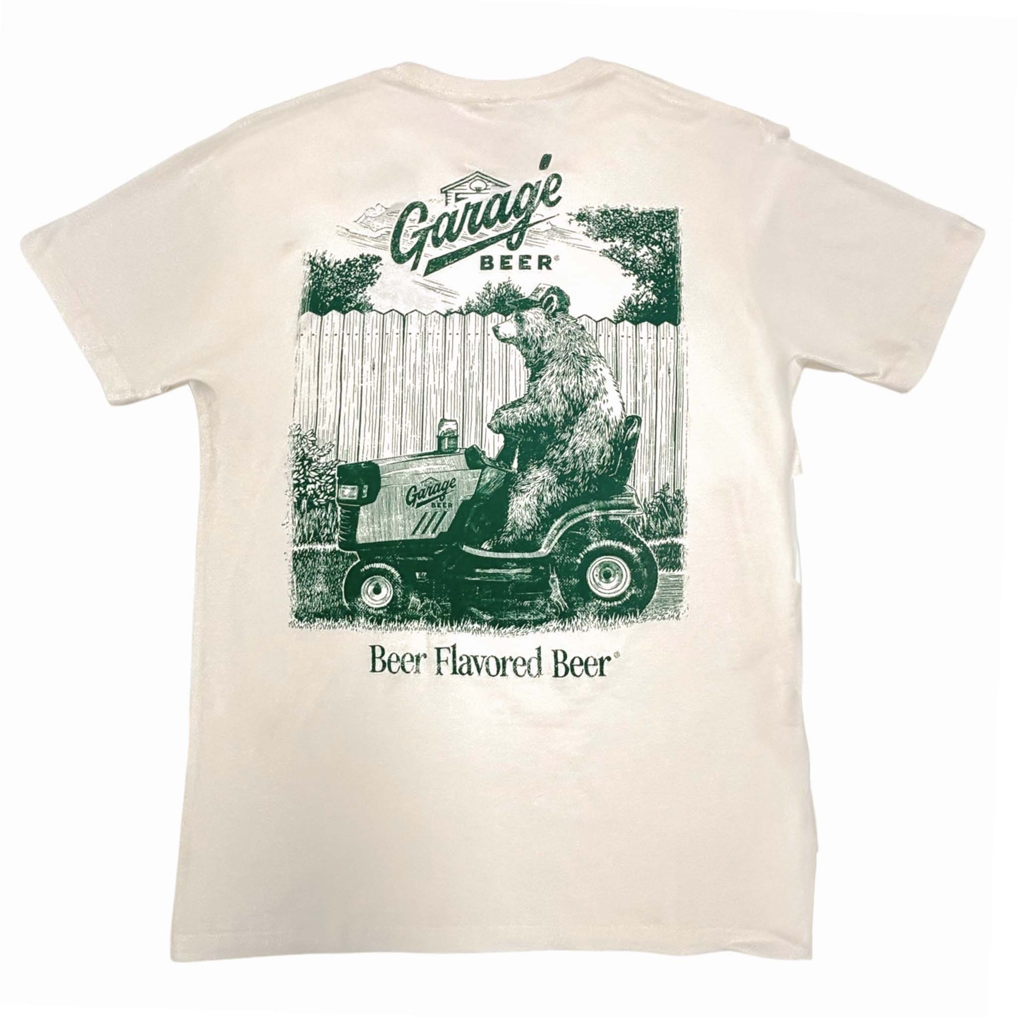 Garage Beer Lawn Mower Short Sleeve T-Shirt