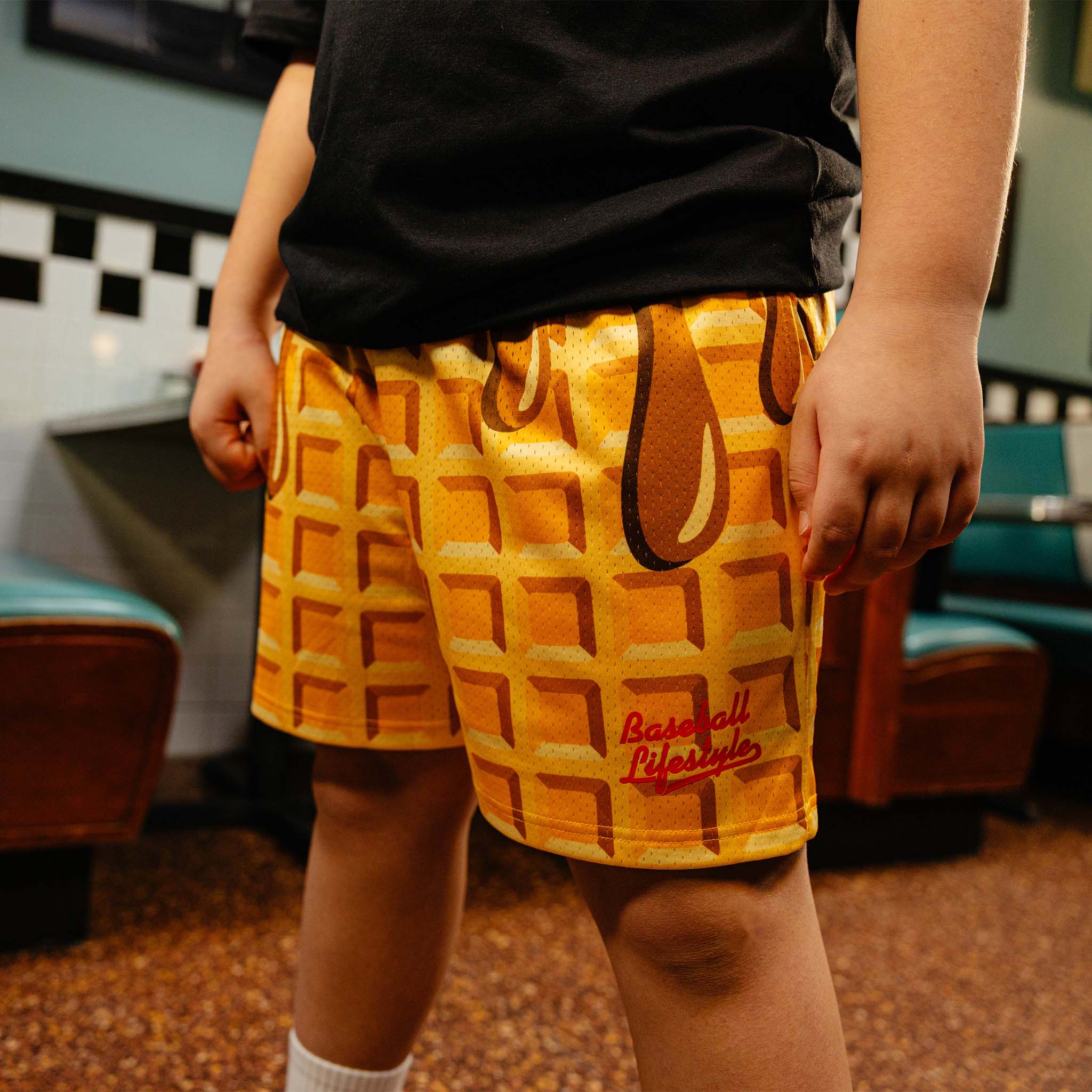 Youth Waffle and Syrup Shorts - Image 3