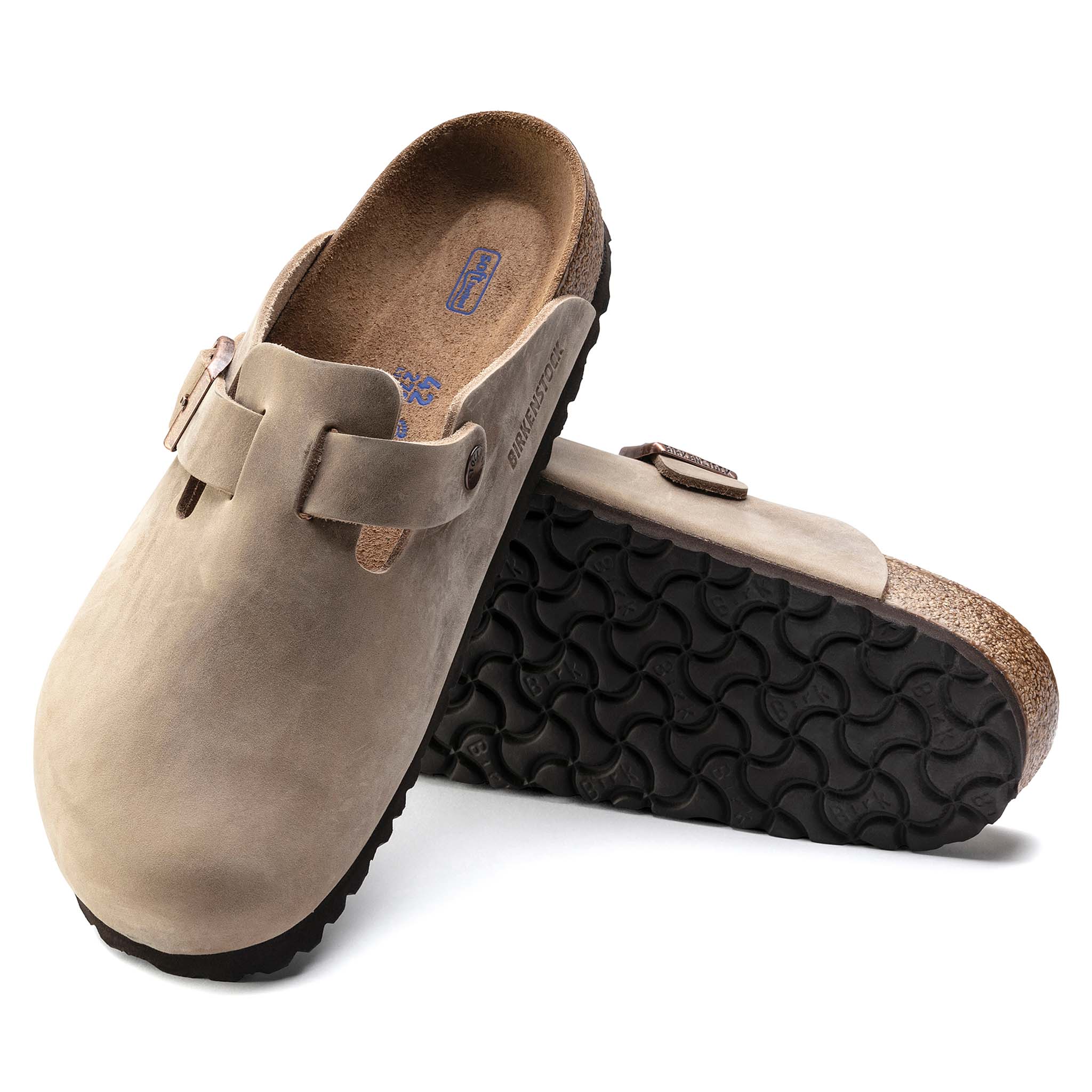 Boston Suede Leather Soft Footbed Slip On Shoes in Tobacco - Image 3