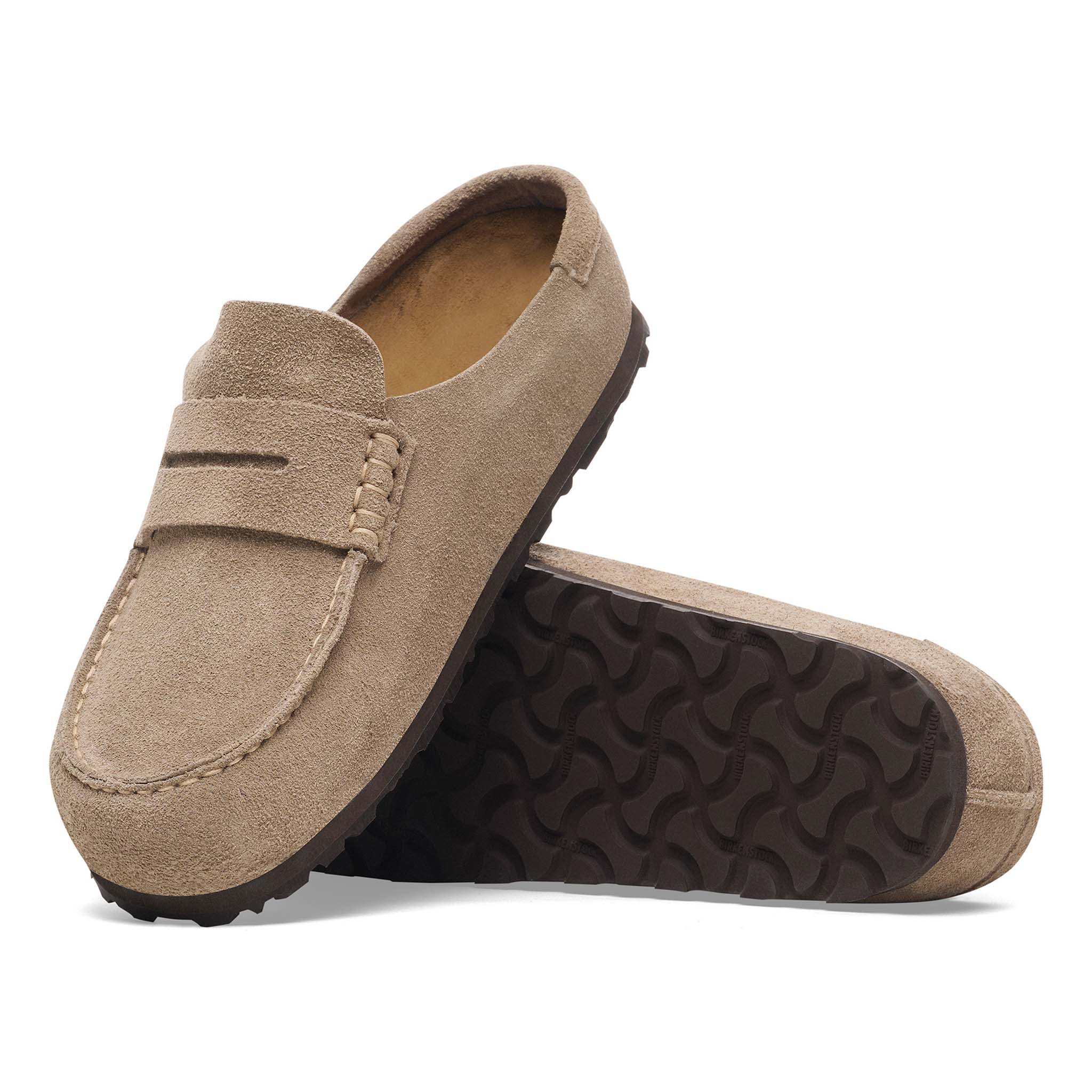 Men's Naples Suede Leather Clog in Taupe - Image 2