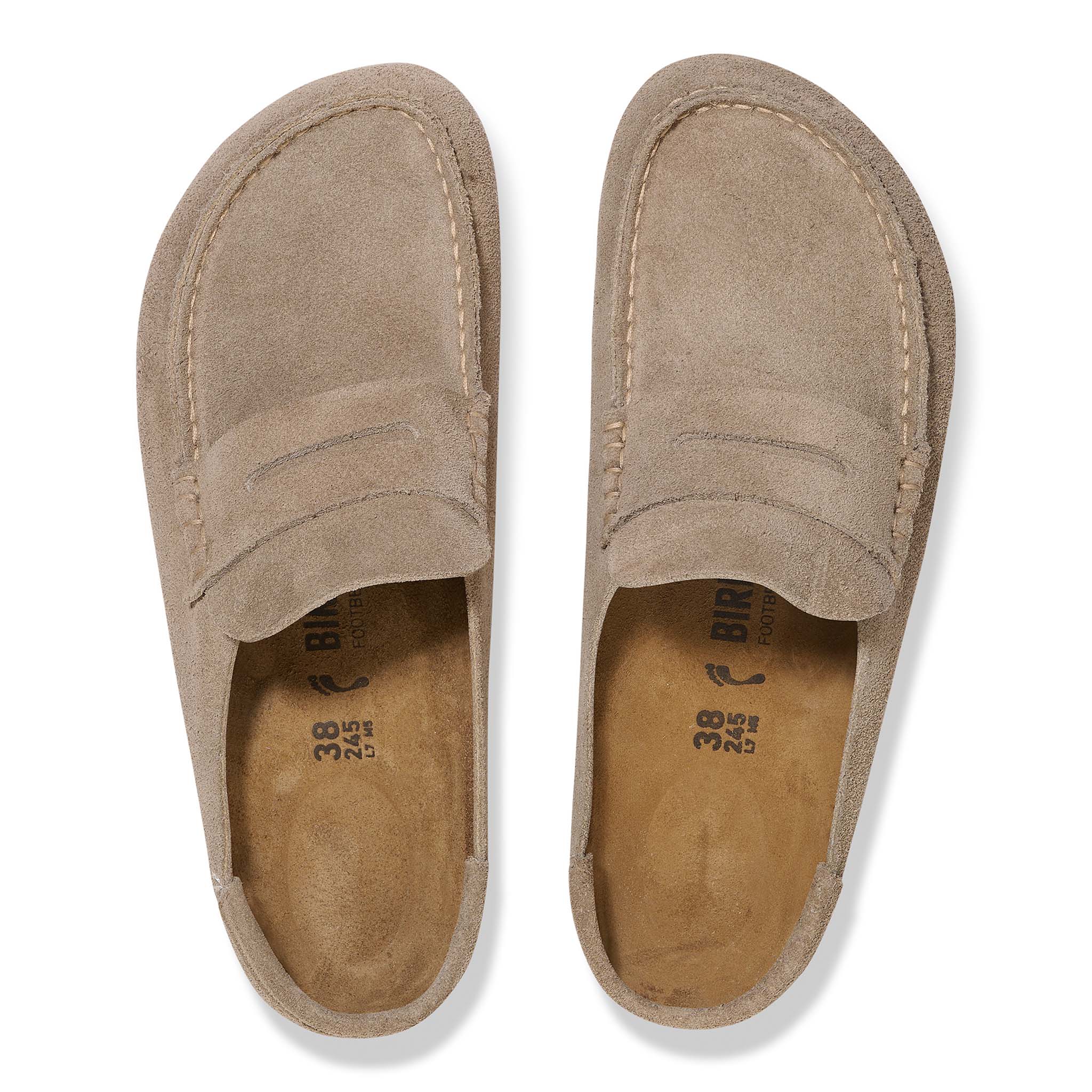 Men's Naples Suede Leather Clog in Taupe - Image 3