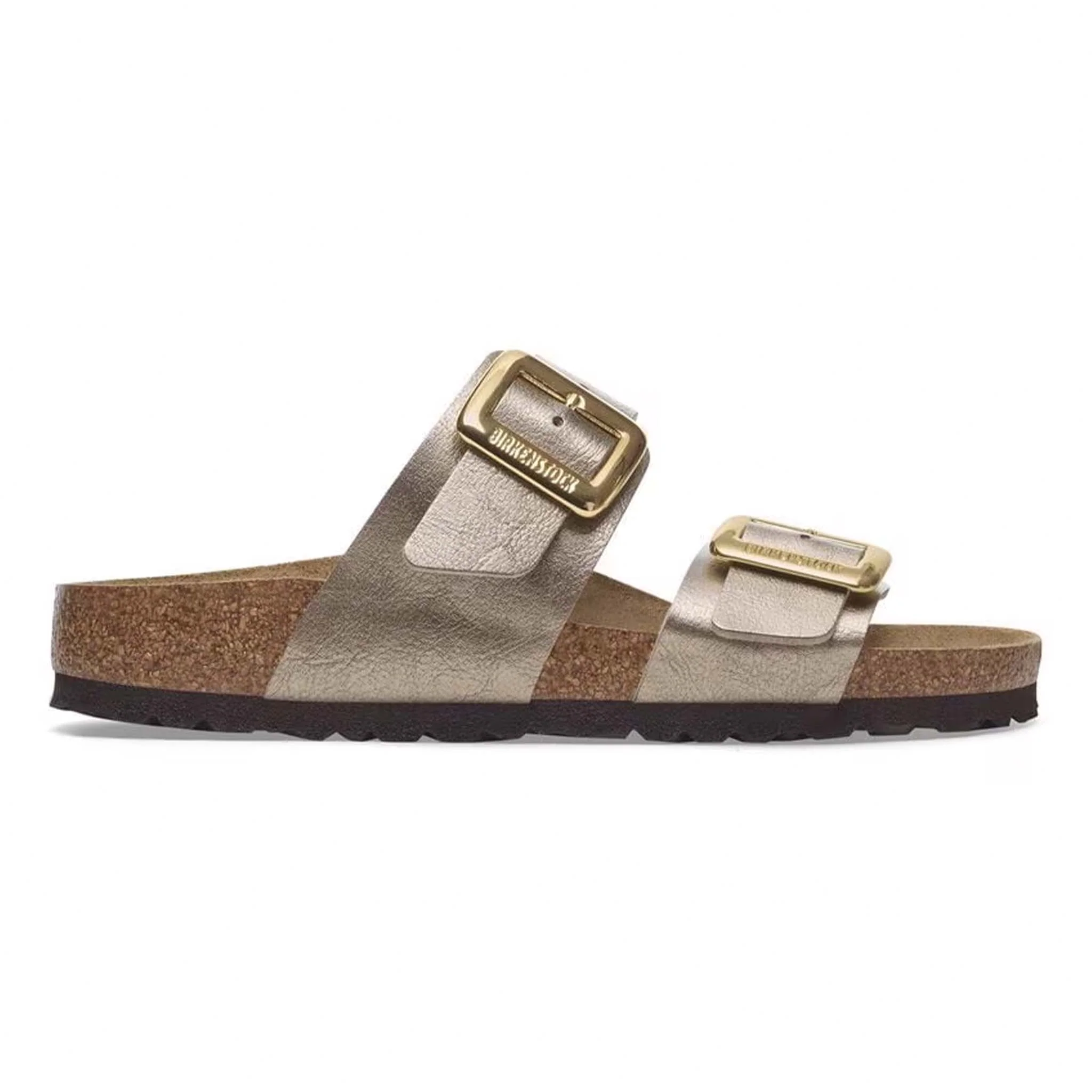 Sydney Luxe Buckle Sandals in Taupe - Image 3