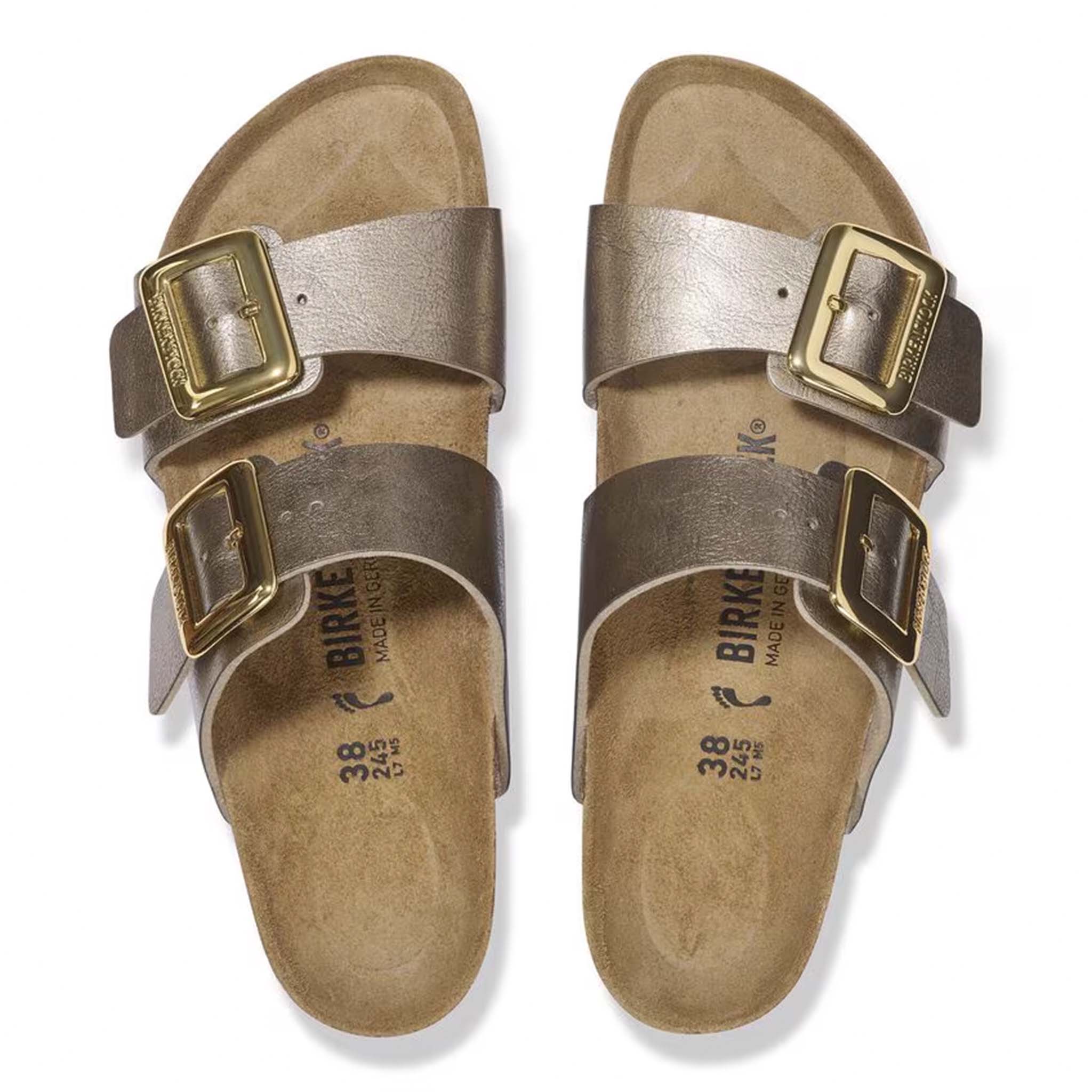 Sydney Luxe Buckle Sandals in Taupe - Image 4