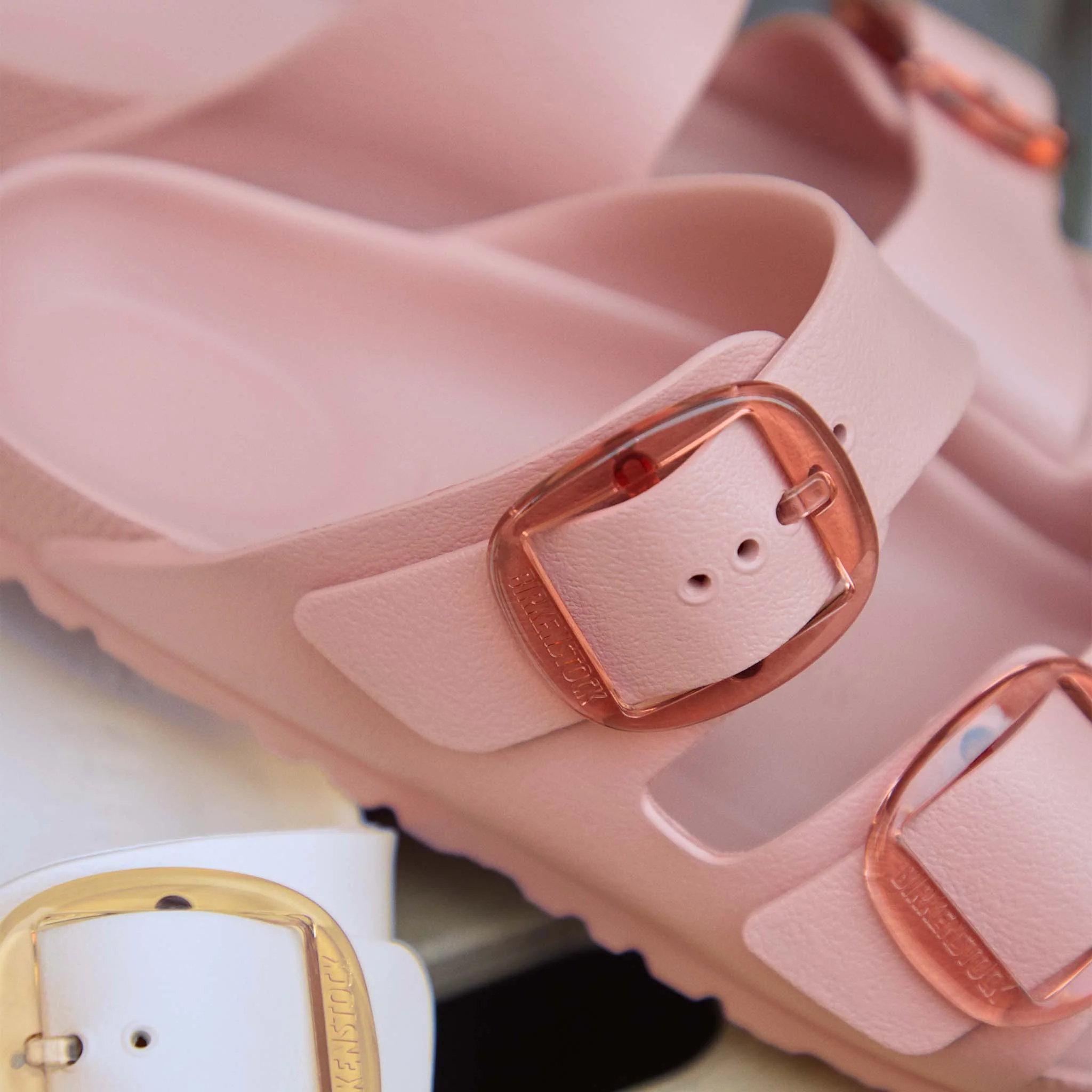 Women's Arizona Big Buckle EVA Sandals in Pink Clay - Image 5