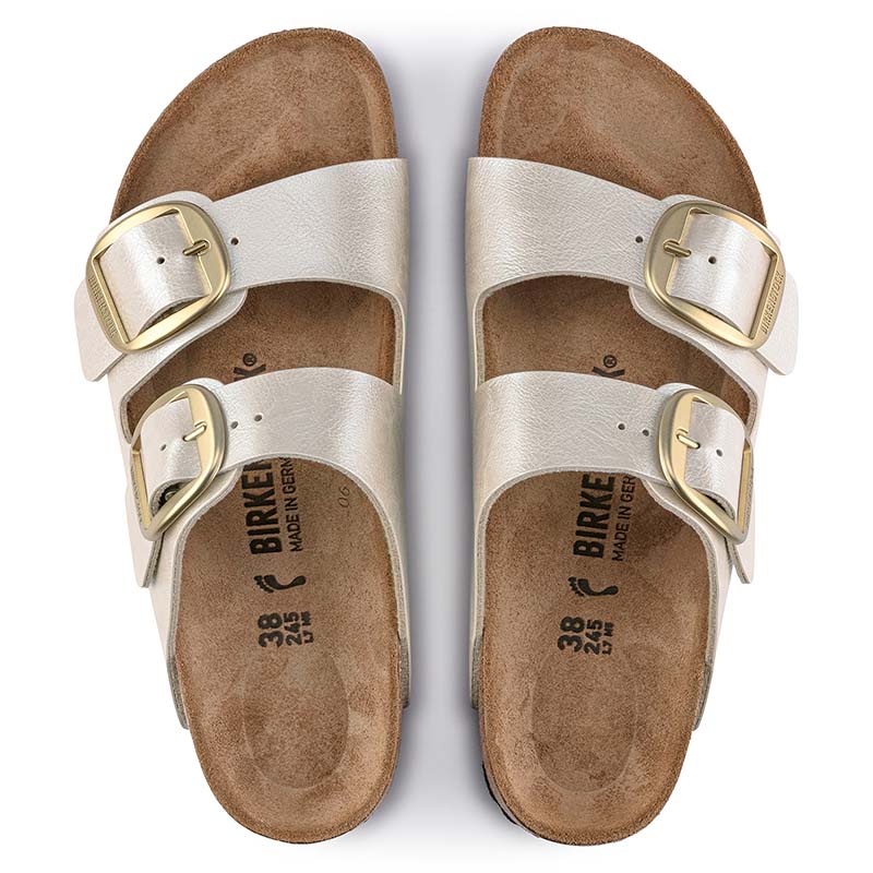 Women's Arizona Birkibuc Sandals in Graceful Pearl White - Image 3