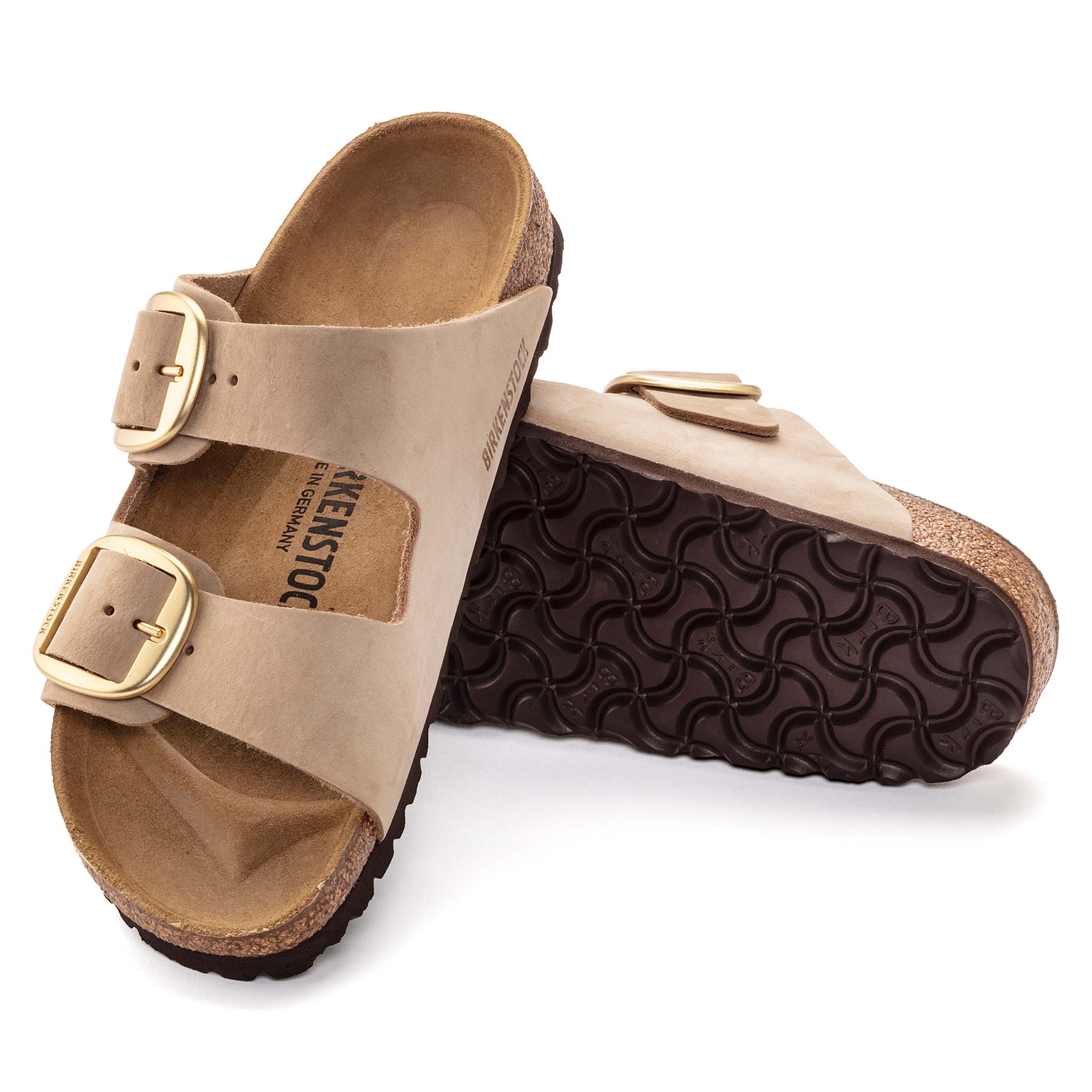 Women's Arizona Leather Big Buckle Sandals in Sandcastle - Image 7