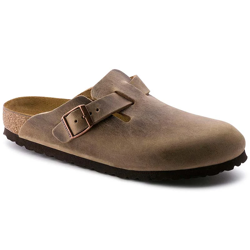 Women's Boston Oiled Leather Slip On Shoes in Tobacco - Image 2