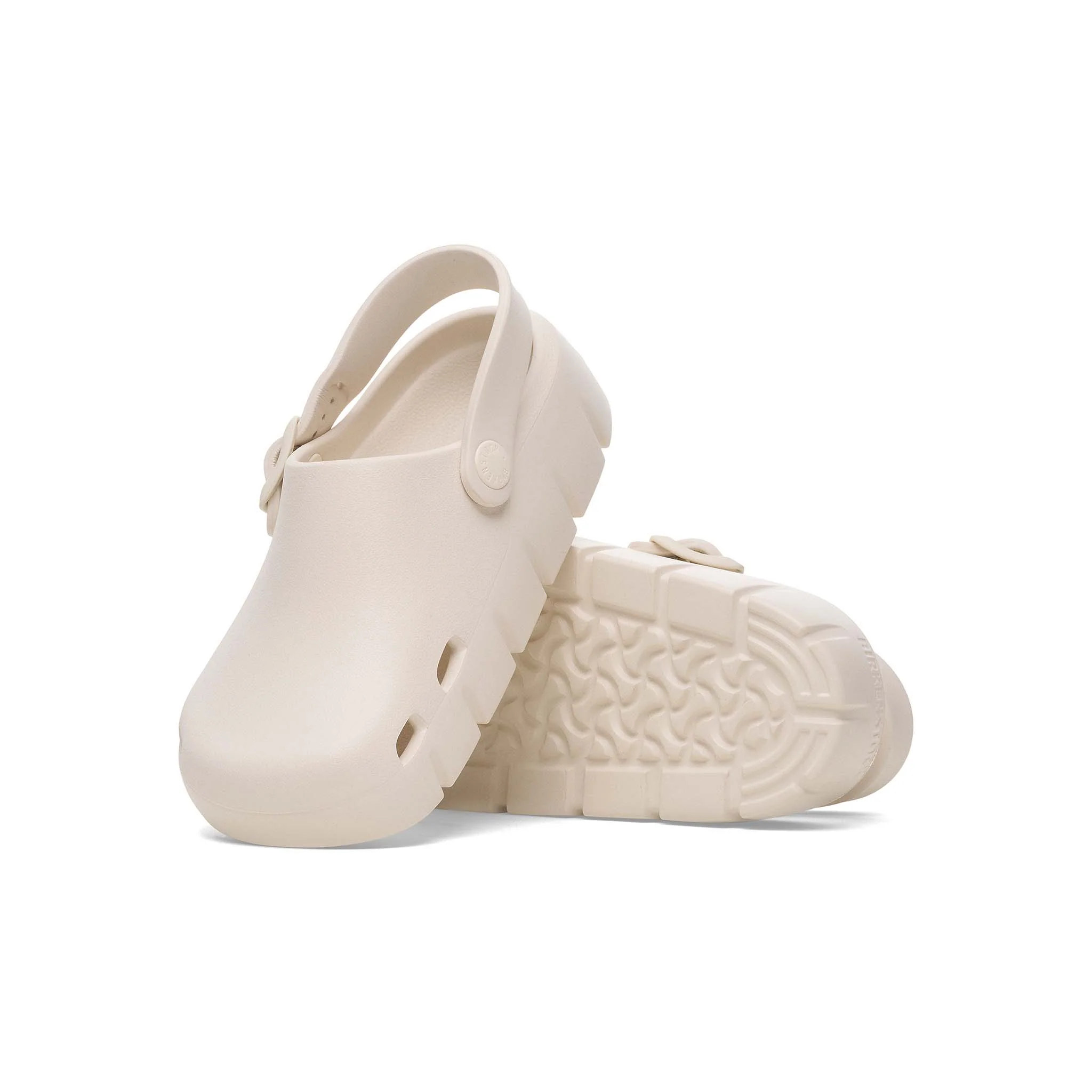 Youth Birki Flow EVA Slip-On Shoes in Eggshell - Image 3