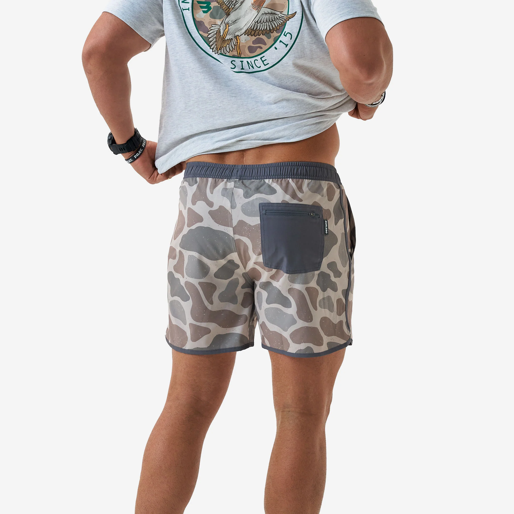 5 Inch Lined Swim Shorts in Jumbo Deer Camo - Image 3