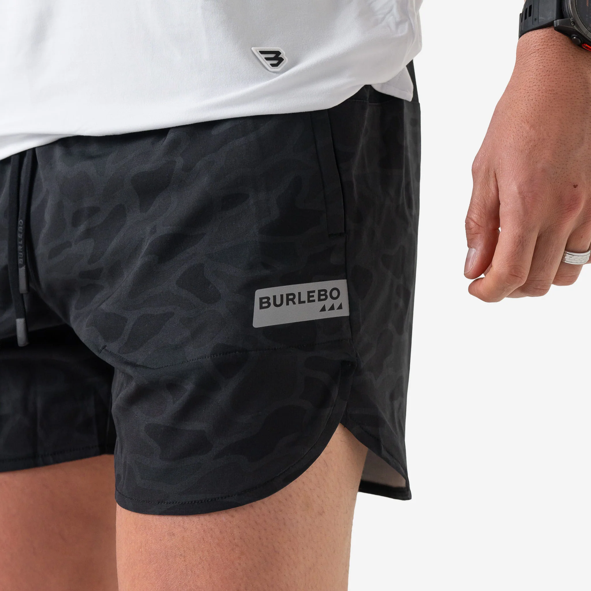 5 Inch Training Shorts in Black Camo - Image 2
