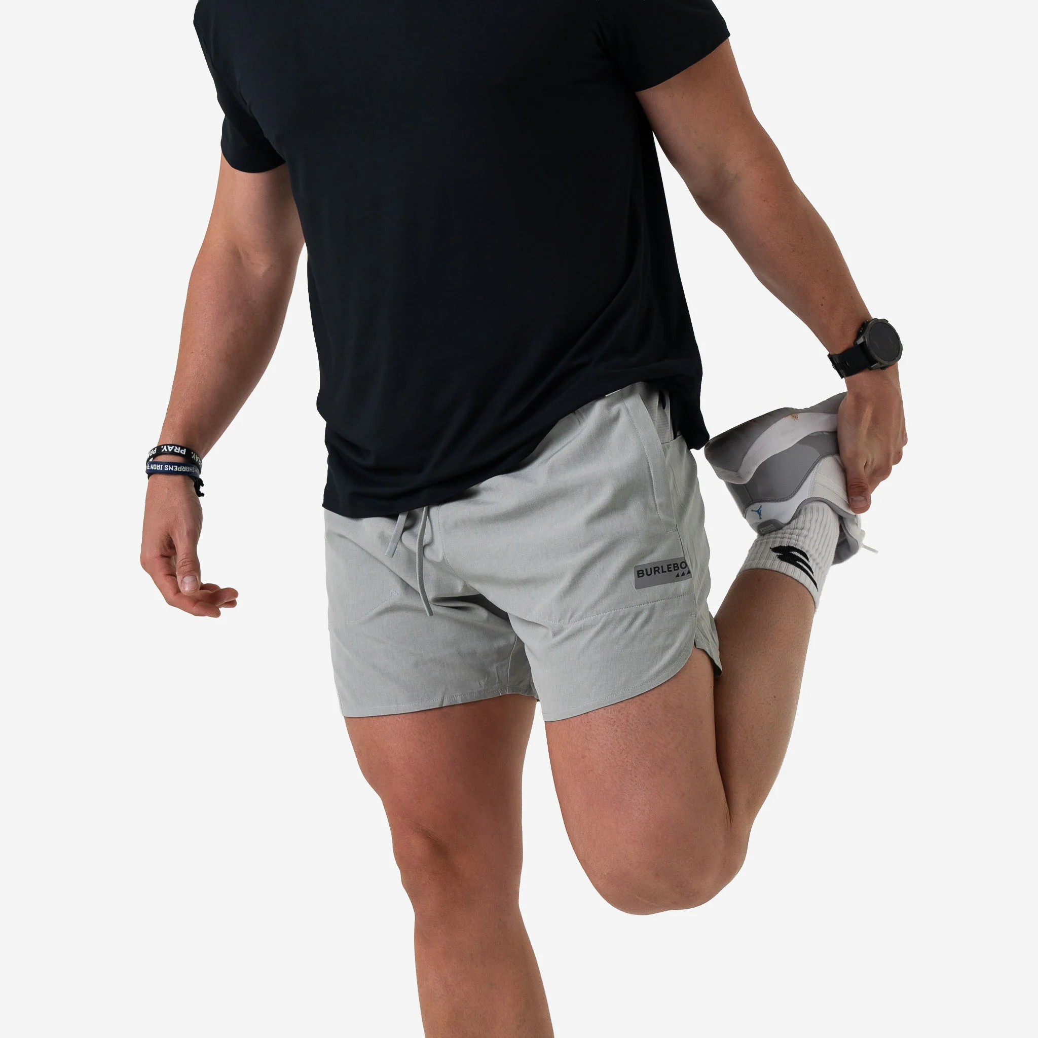 5 Inch Training Shorts in Heather Grey - Image 3