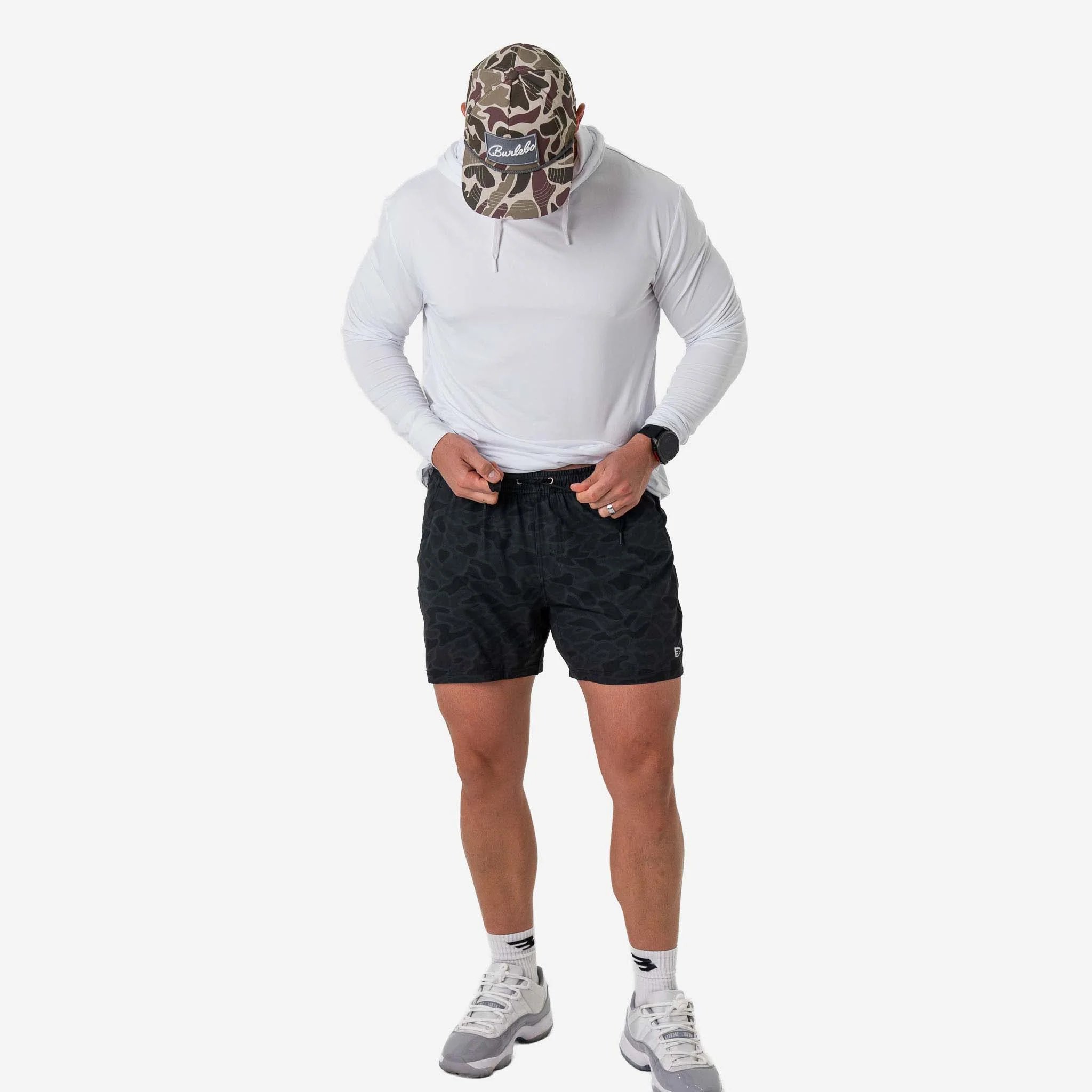 Athletic Shorts in Black Camo - Image 3
