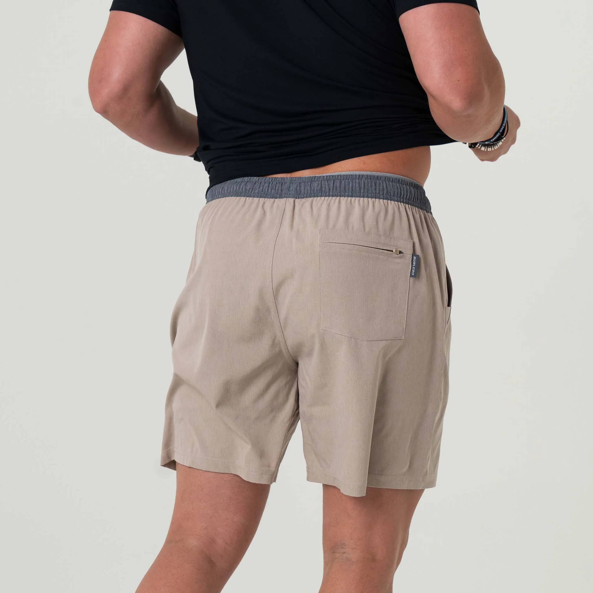 7" Athletic Shorts in Khaki - Image 3