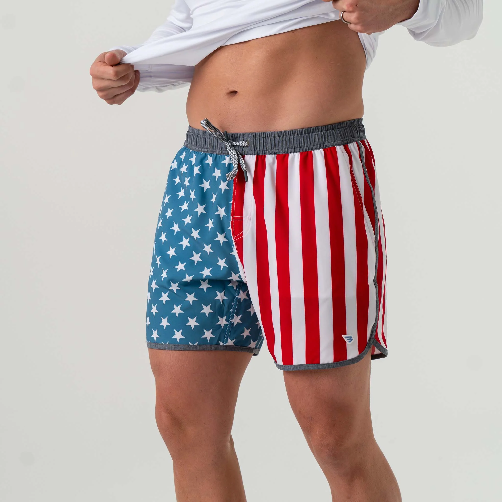 Men's Swim Trunks in Throwback USA