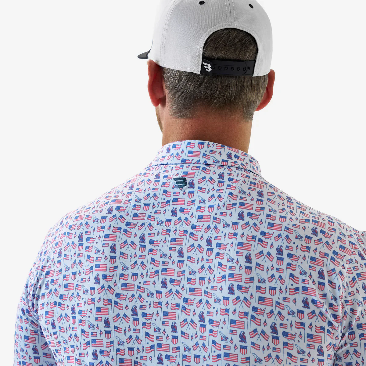 Old Glory Short Sleeve Performance Polo - Image 3
