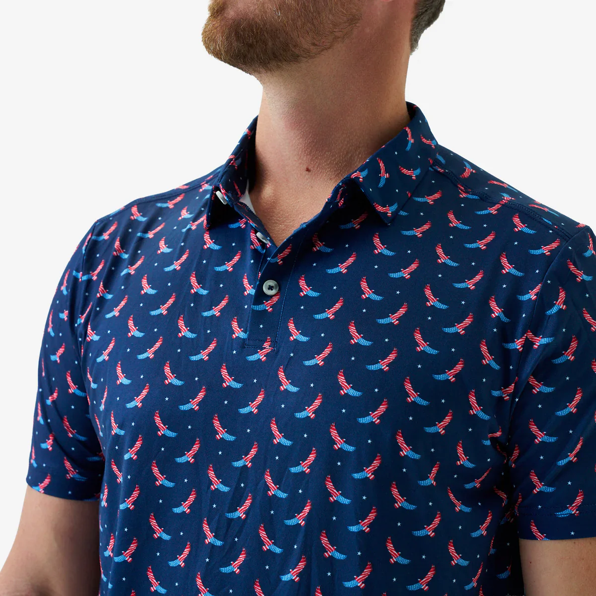 USA Eagle Short Sleeve Performance Polo - Image 2