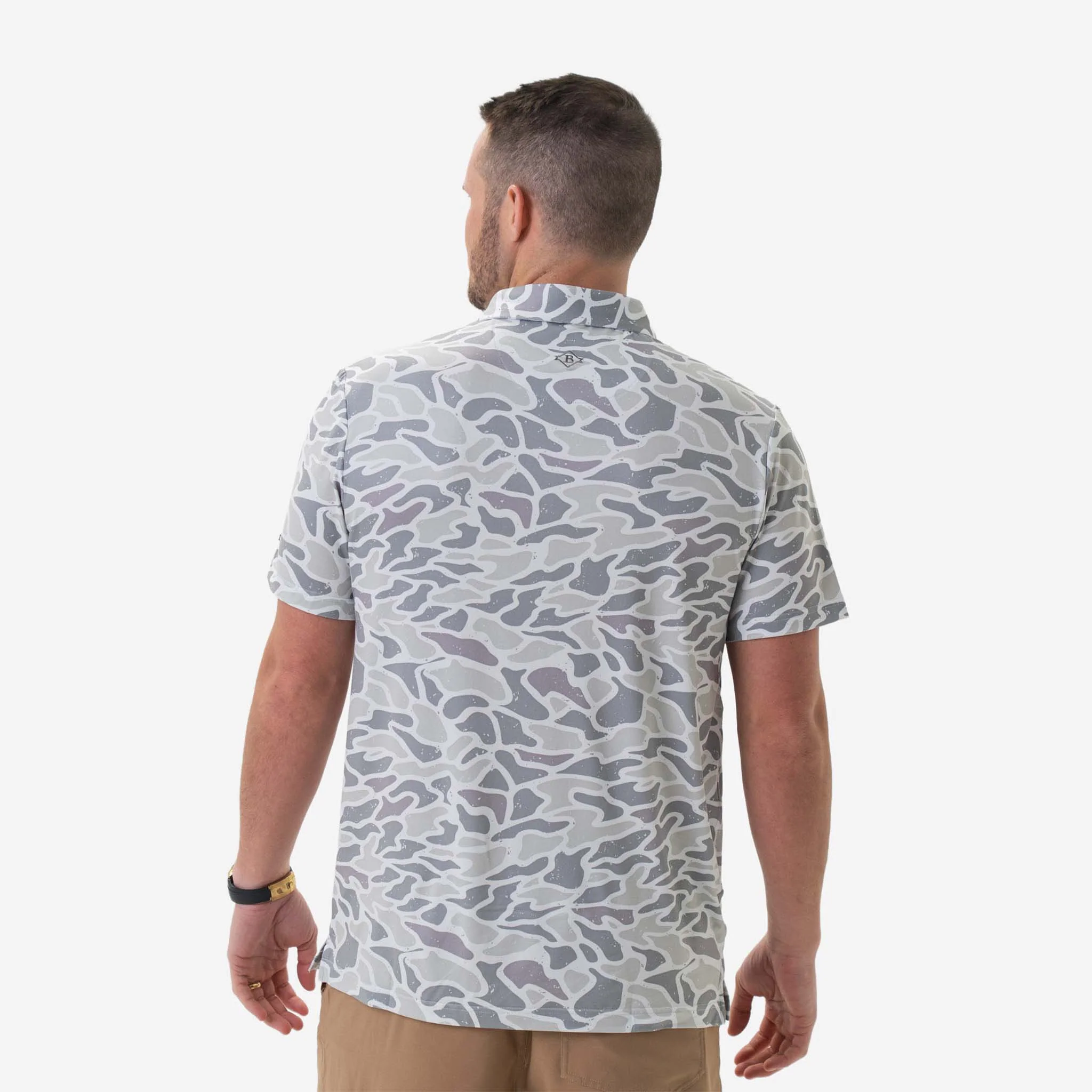 White Camo Performance Polo - Image 3