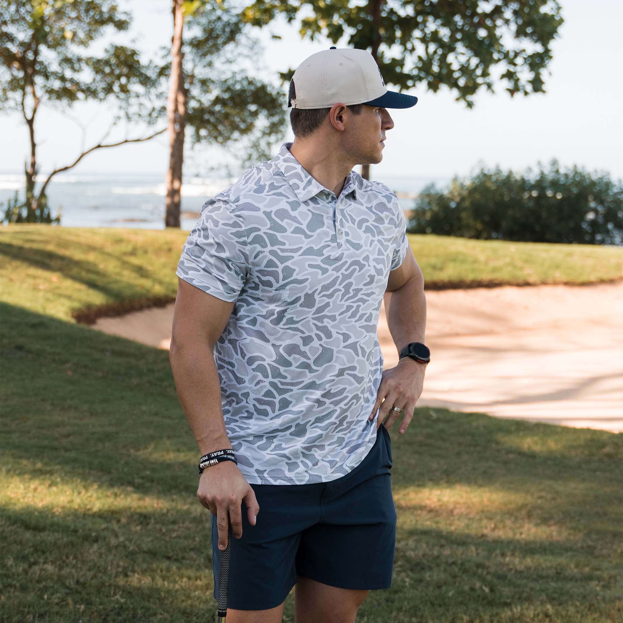 White Camo Performance Polo - Image 4