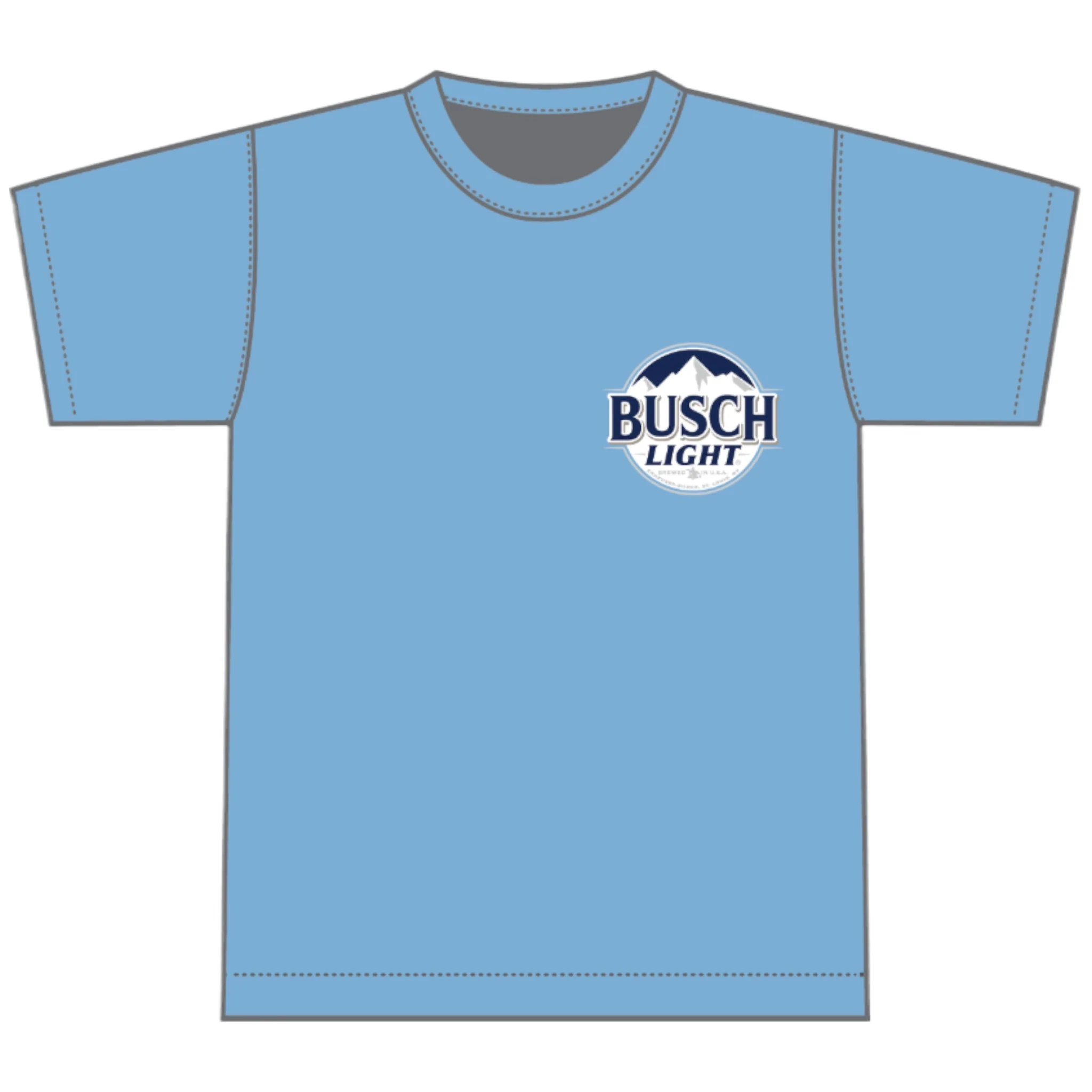 Busch Light Country Music & Beer Short Sleeve T-Shirt in Blue - Image 2
