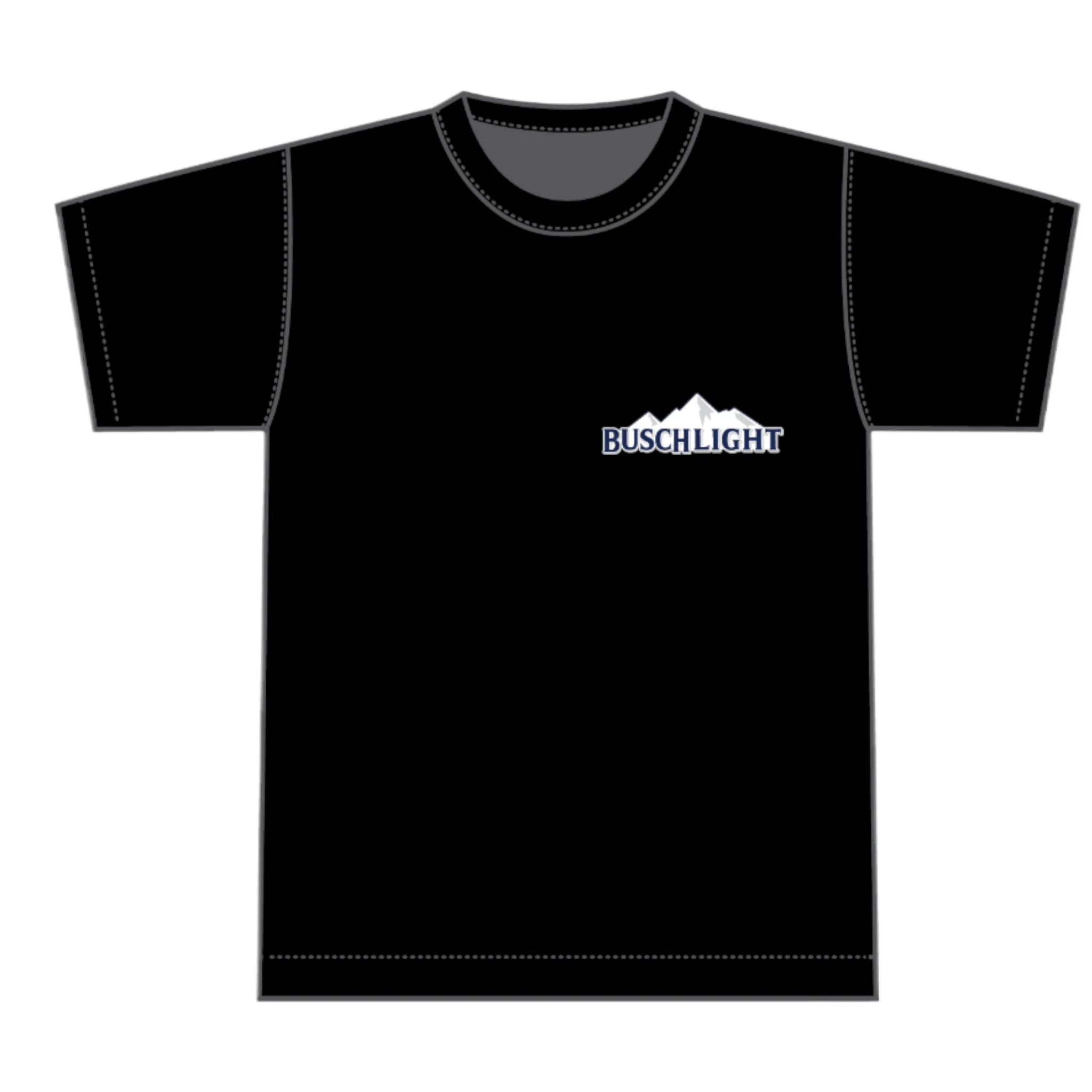 Busch Light Fishing Rod Short Sleeve T-Shirt in Black - Image 2