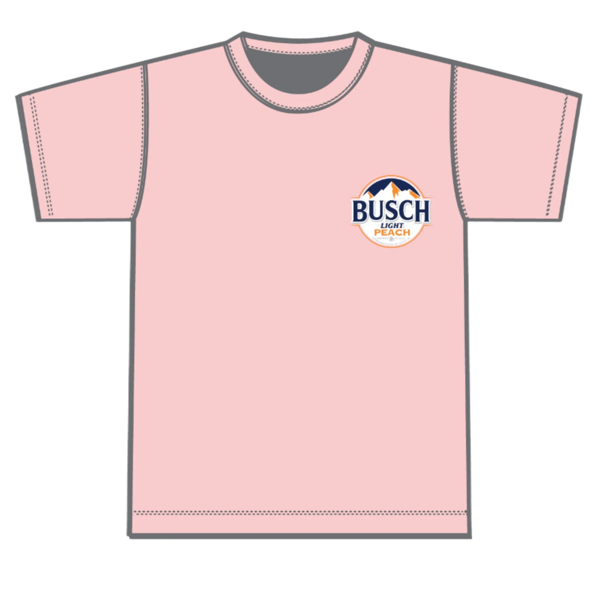 Busch Light Just Peachy Short Sleeve T-Shirt in Pink - Image 2