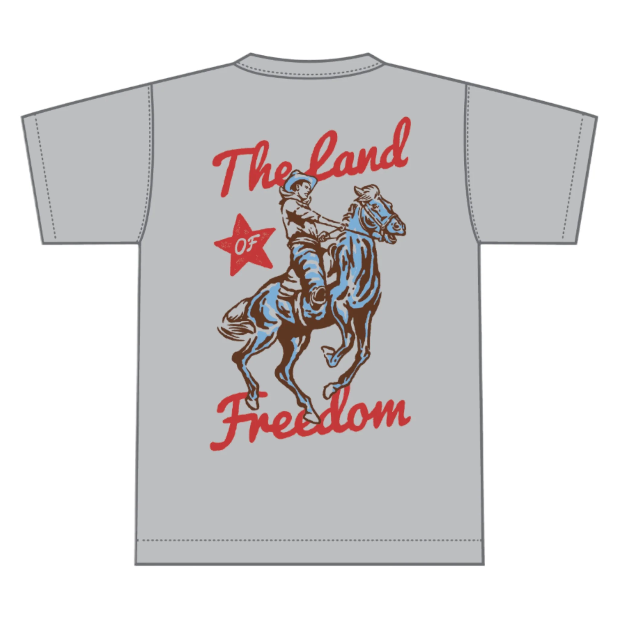 Busch Light Land of Freedom Short Sleeve T-Shirt in Grey