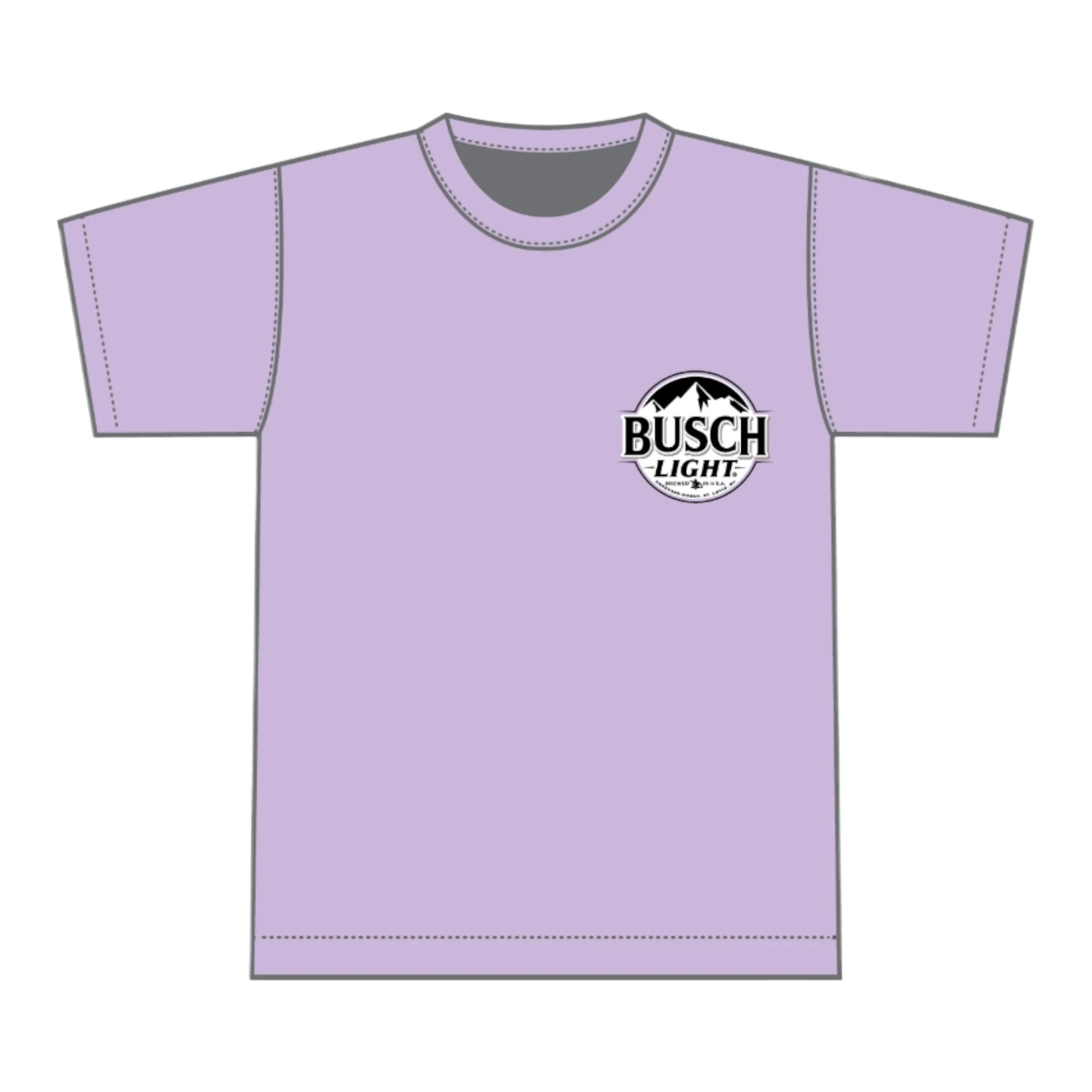 Busch Light Love From the West Short Sleeve T-Shirt in Purple - Image 2