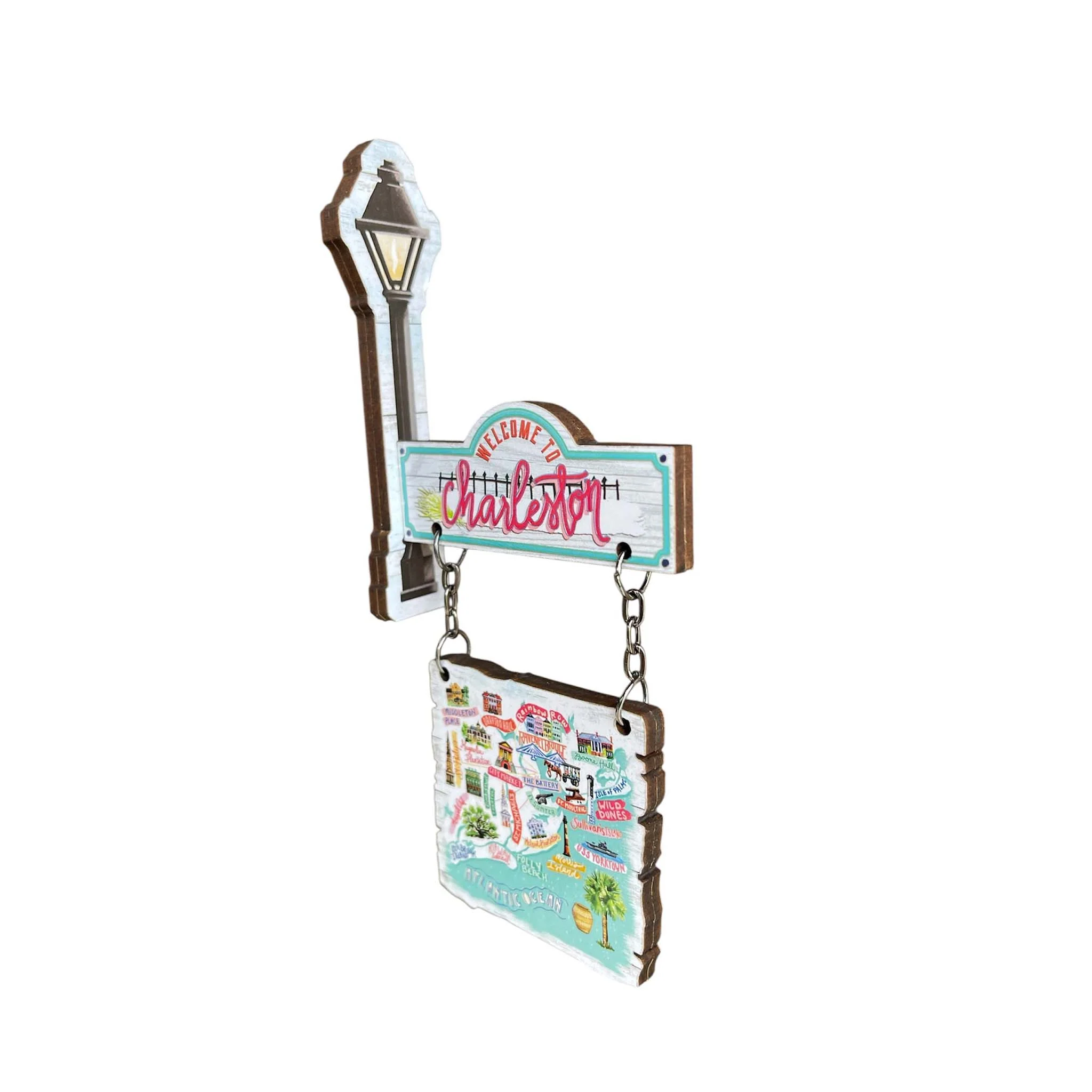 Charleston Collage Lamp Post Magnet - Image 2