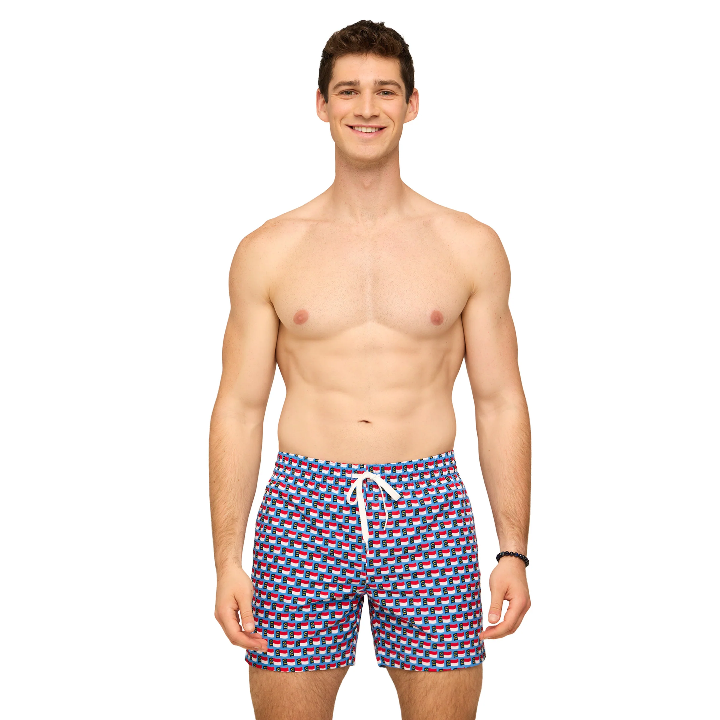 The Blue Ridge NC Flag 5.5 Inch Lined Swim Shorts - Image 3