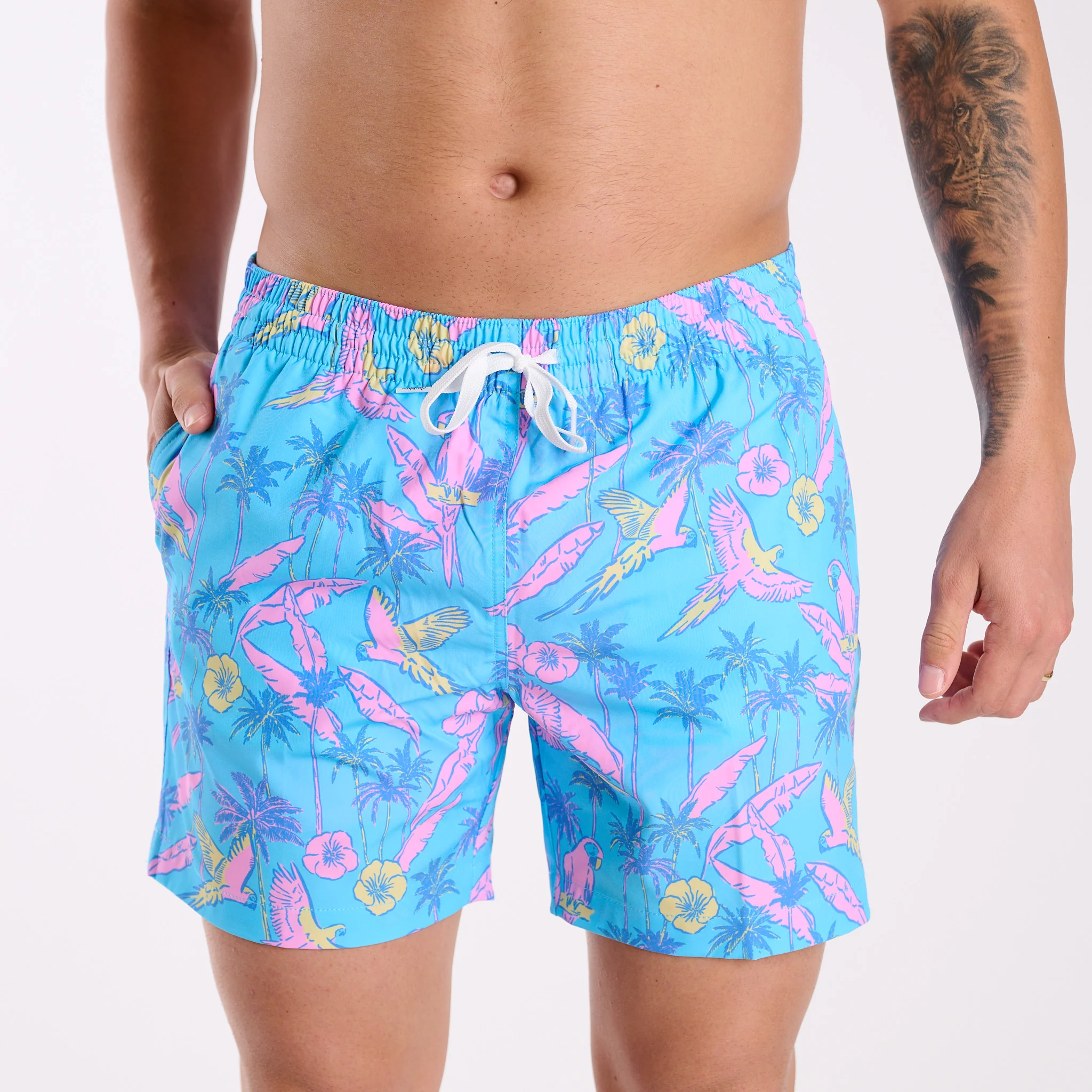 The Flock Parties 5.5 Inch Lined Swim Shorts - Image 3