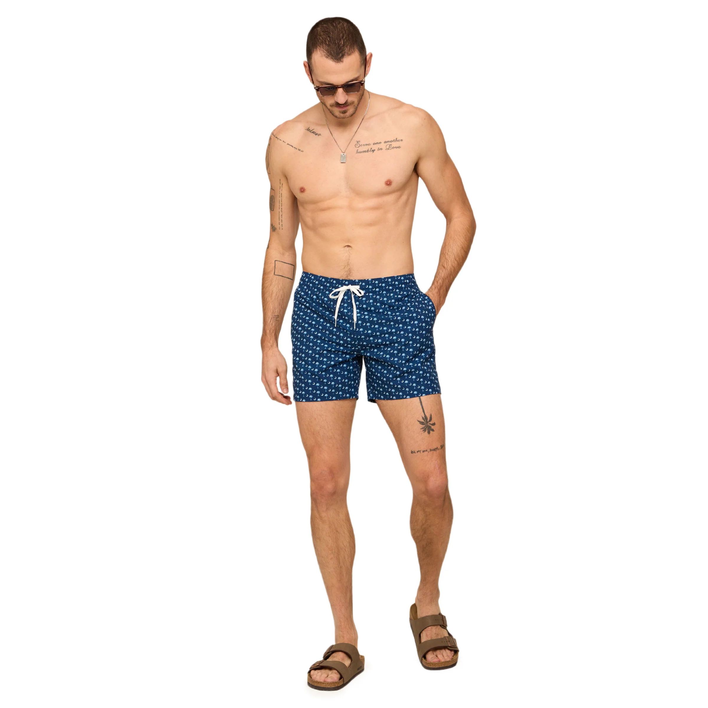 The Goodnight Palmetto Moons 5.5 Inch Lined Swim Shorts - Image 4