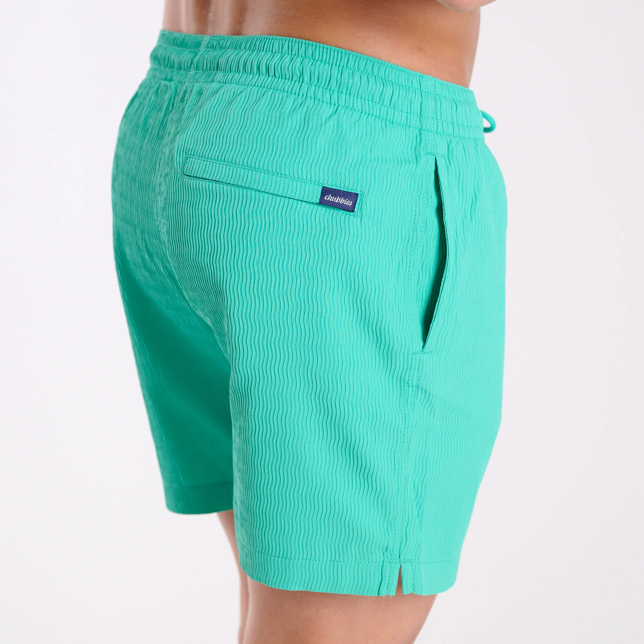 The Real Teals Textured 5.5 Inch Lined Swim Shorts - Image 5