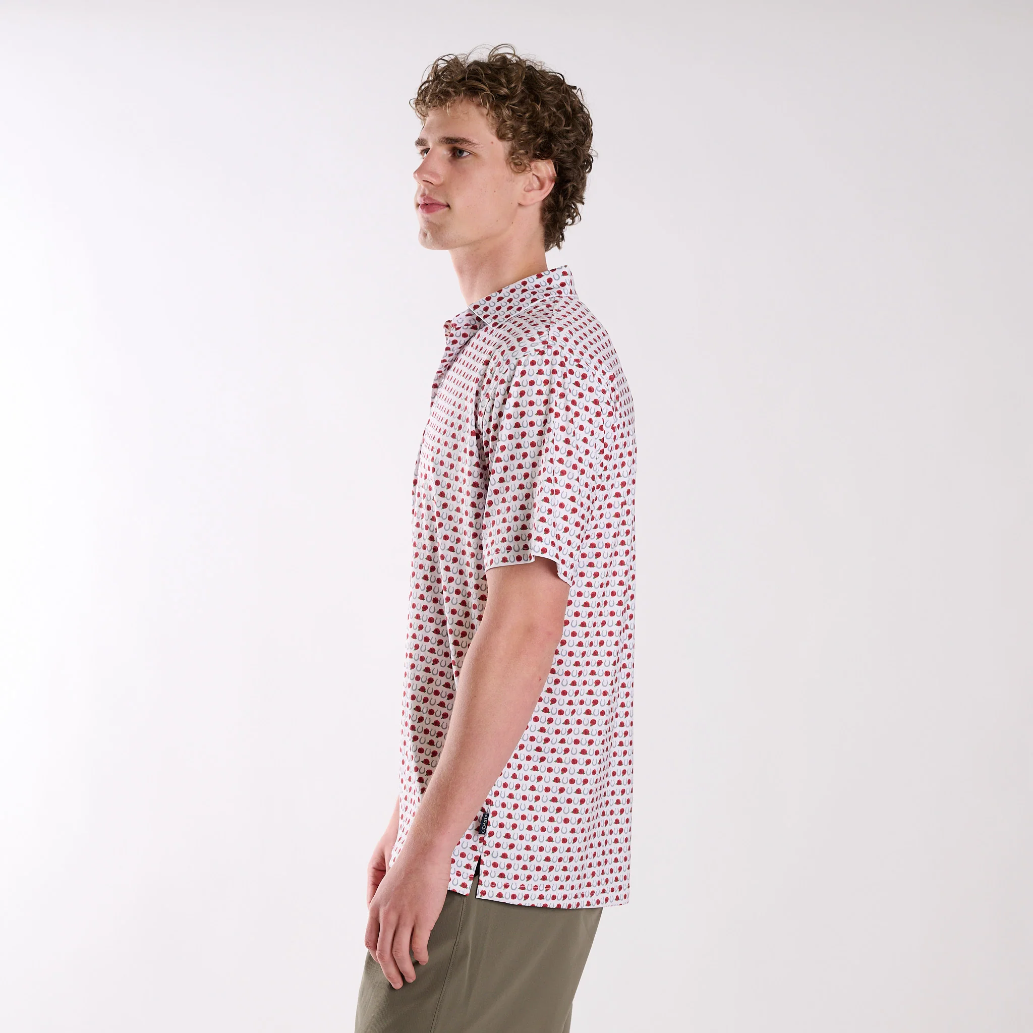 Kentucky Horseshoe and Roses Printed Polo - Image 4