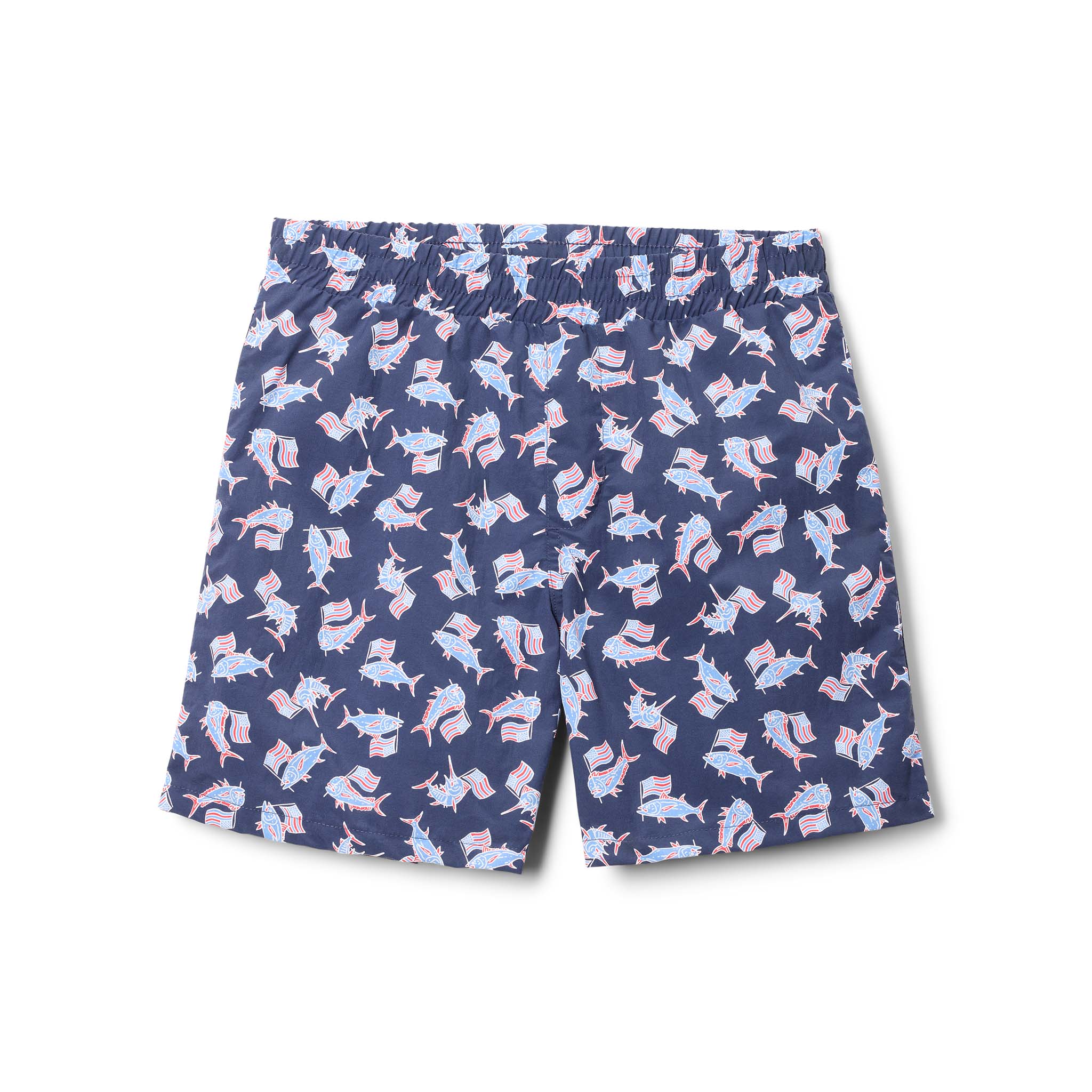Boys' PFG Super Backcast™ Shorts in Nocturnal Fish Flag