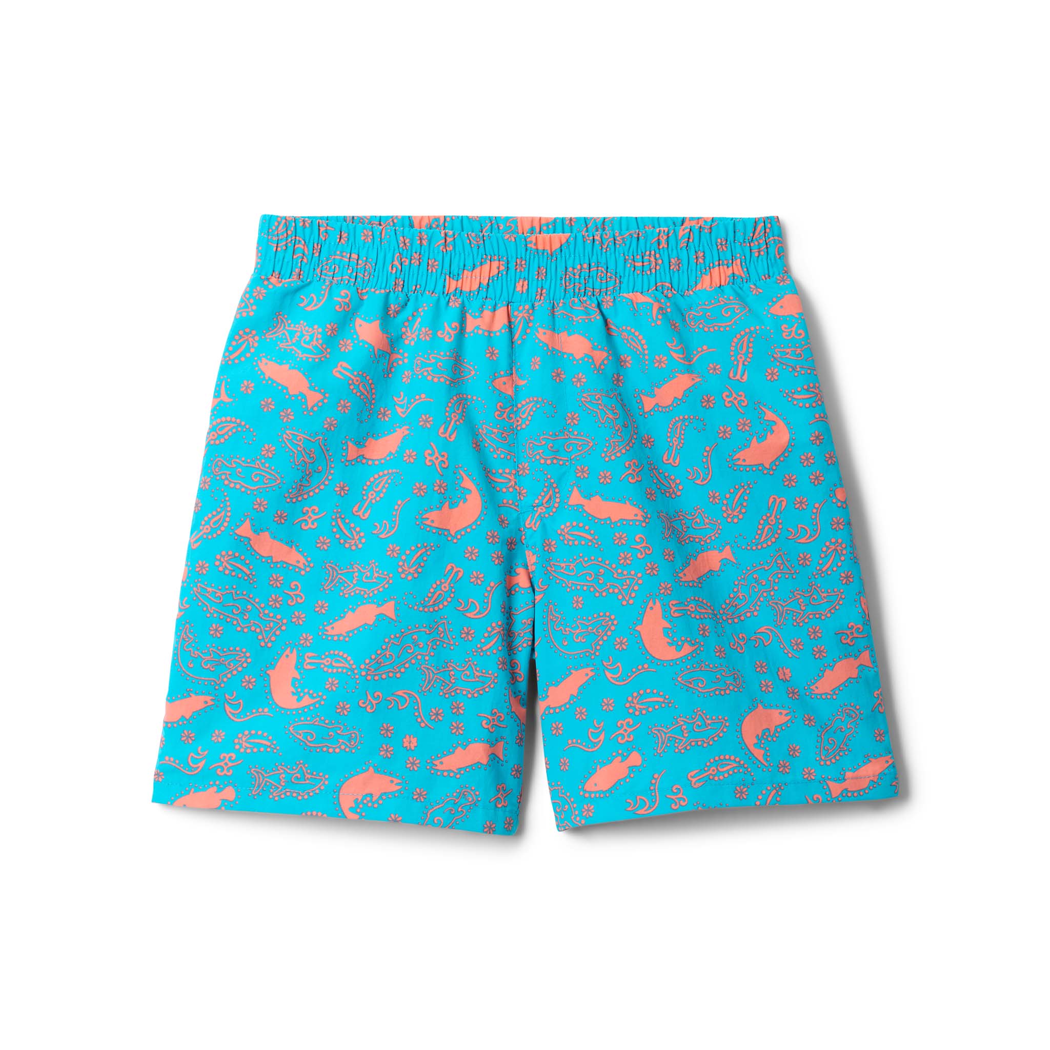 Boys' PFG Super Backcast™ Shorts in Ocean Teal Paisley