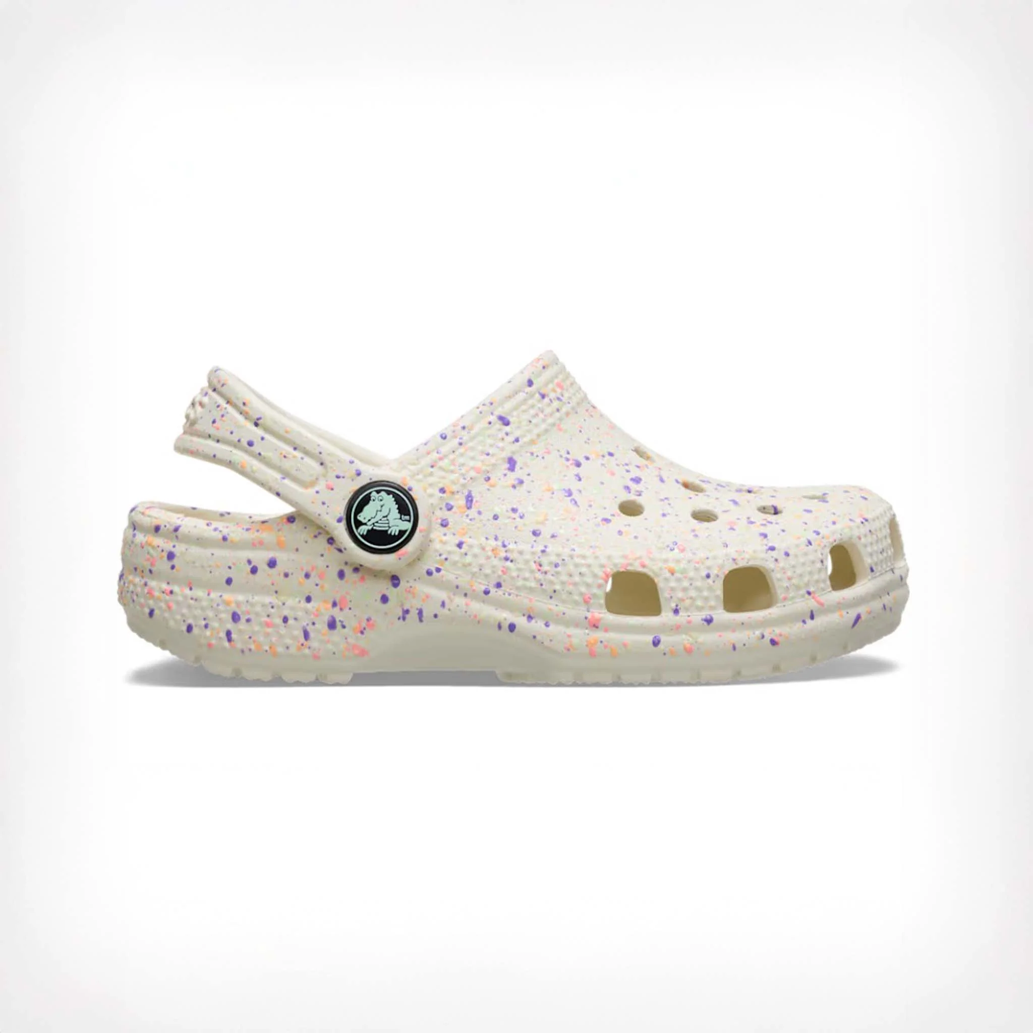Kids Classic Clog in Glow Paint Splatter Clog - Image 2