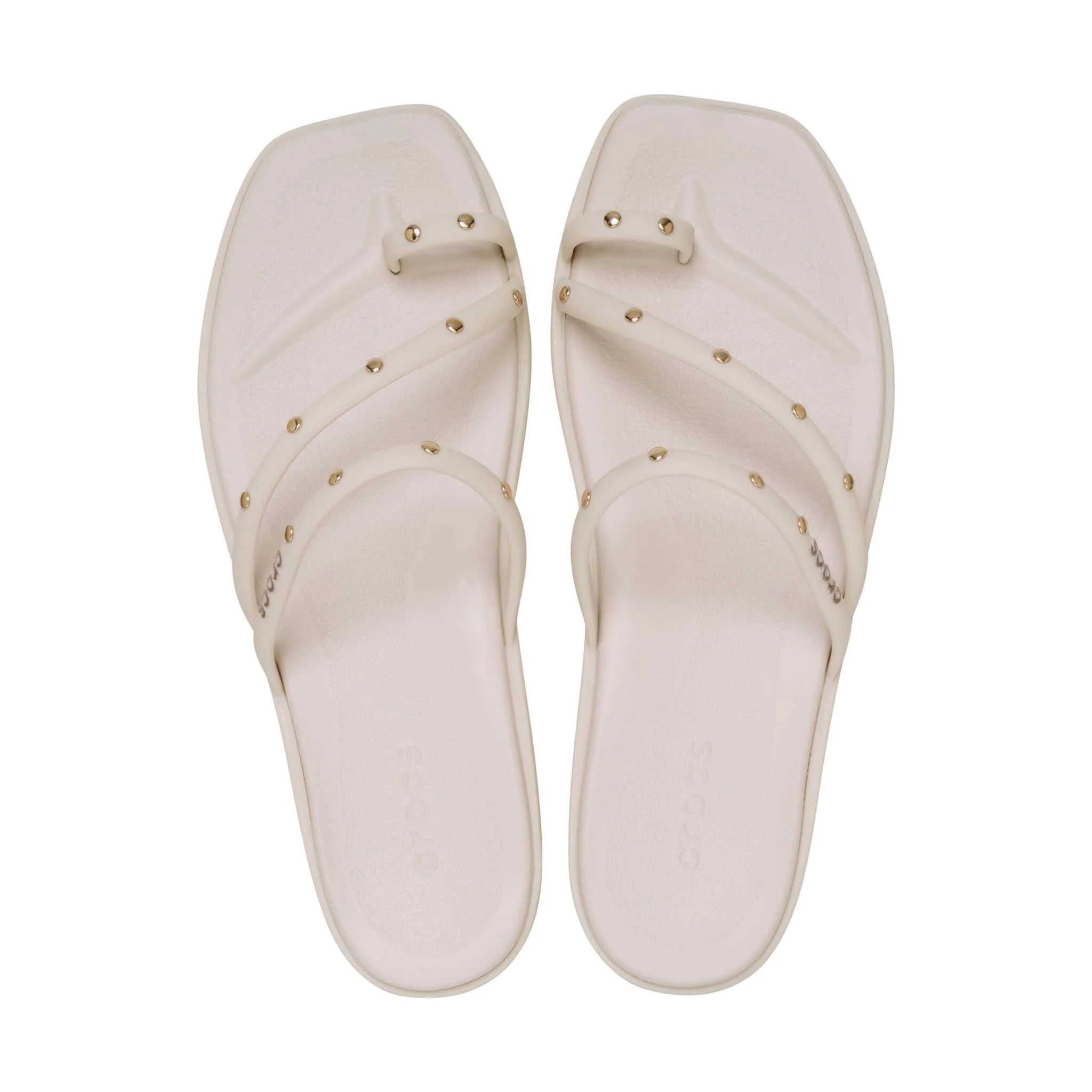 Miami Studded Toe Loop Sandals in Almond Tint - Image 4