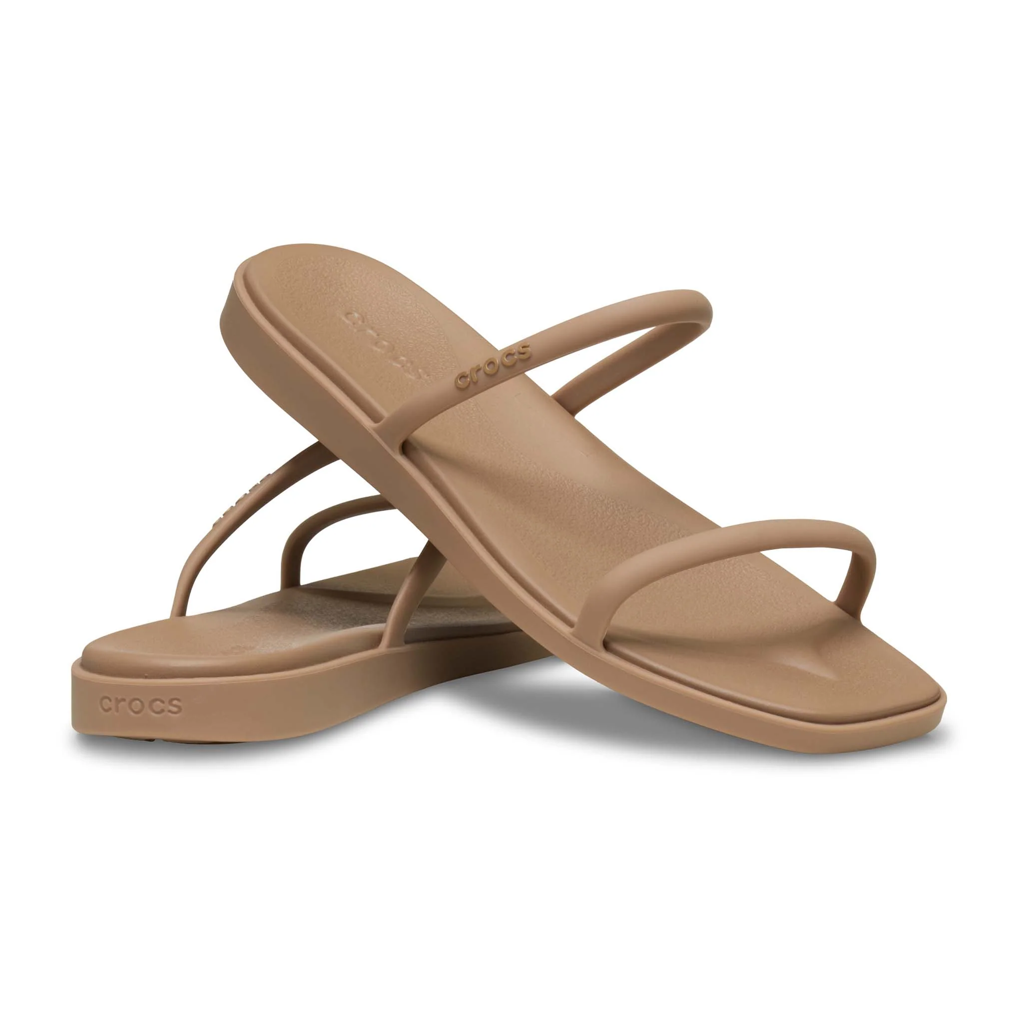 Miami Two Strap Sandals in Milk Chocolate - Image 2