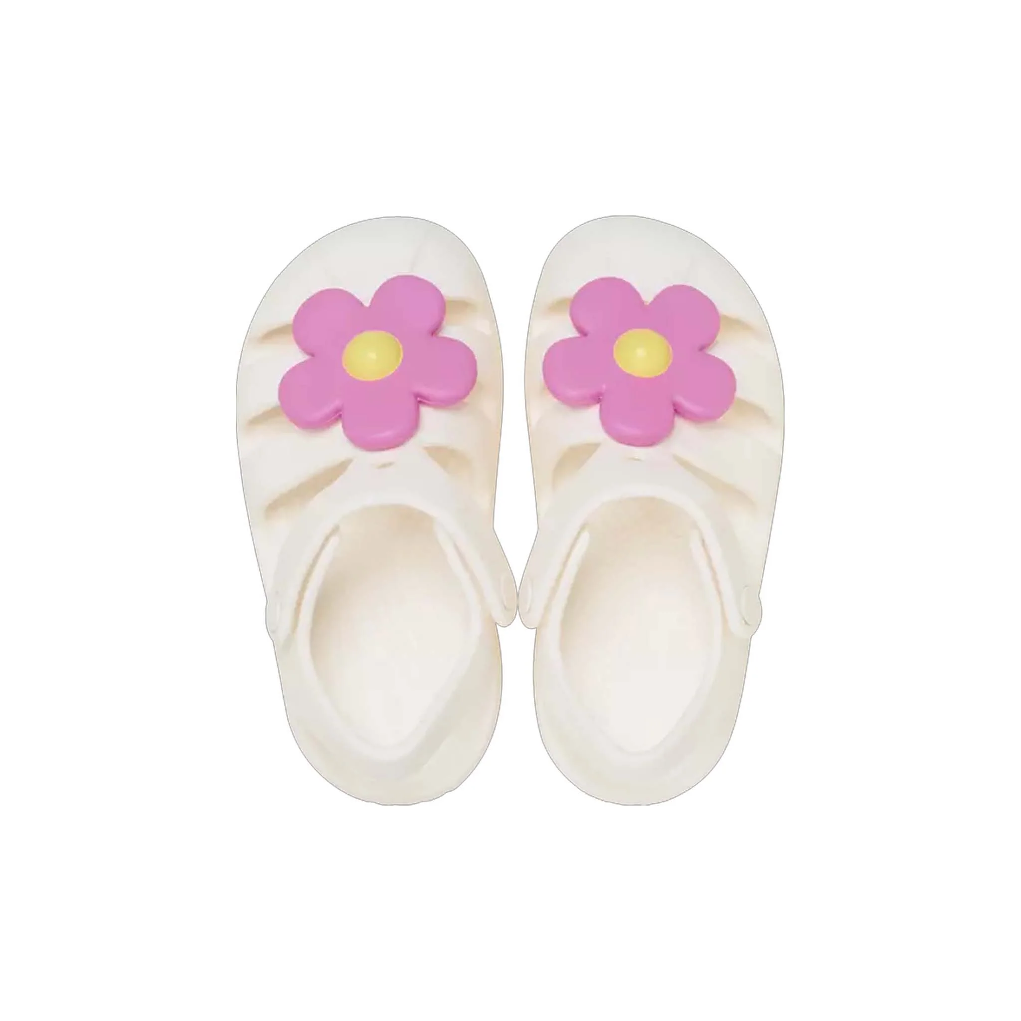 Toddler Classic Flower Fisherman Sandals in Chalk