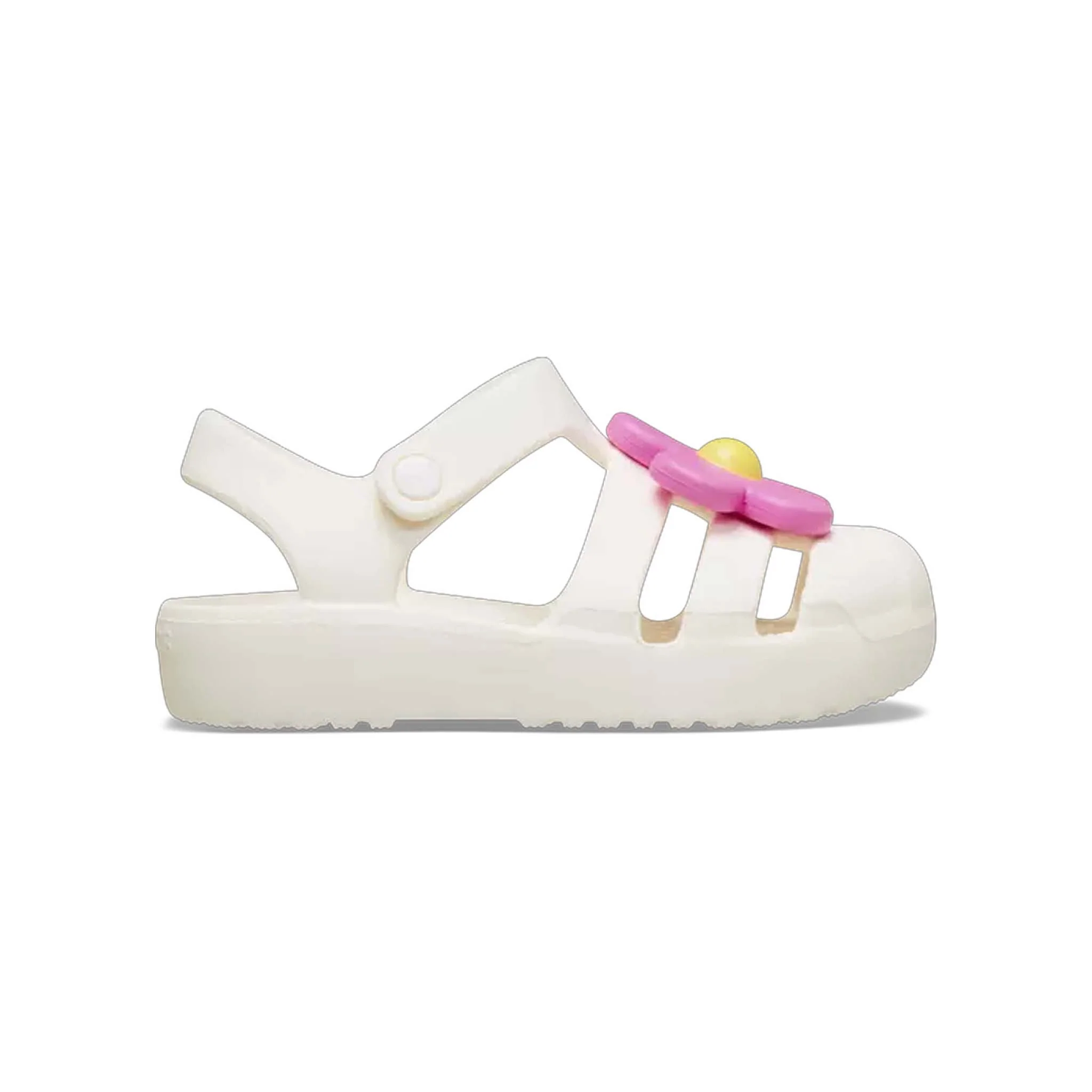 Toddler Classic Flower Fisherman Sandals in Chalk - Image 2