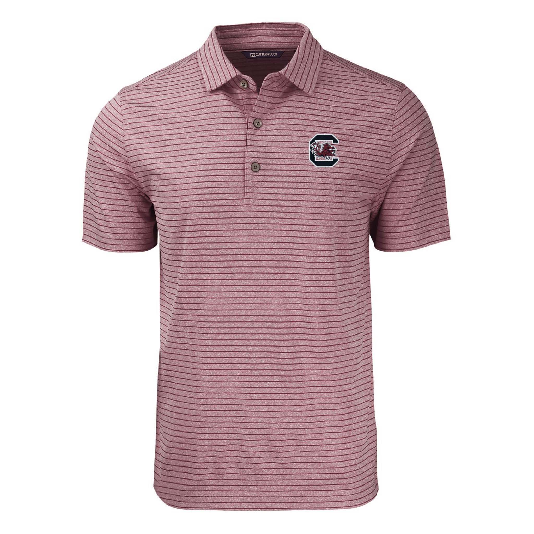 USC Heather Stripe Short Sleeve Polo