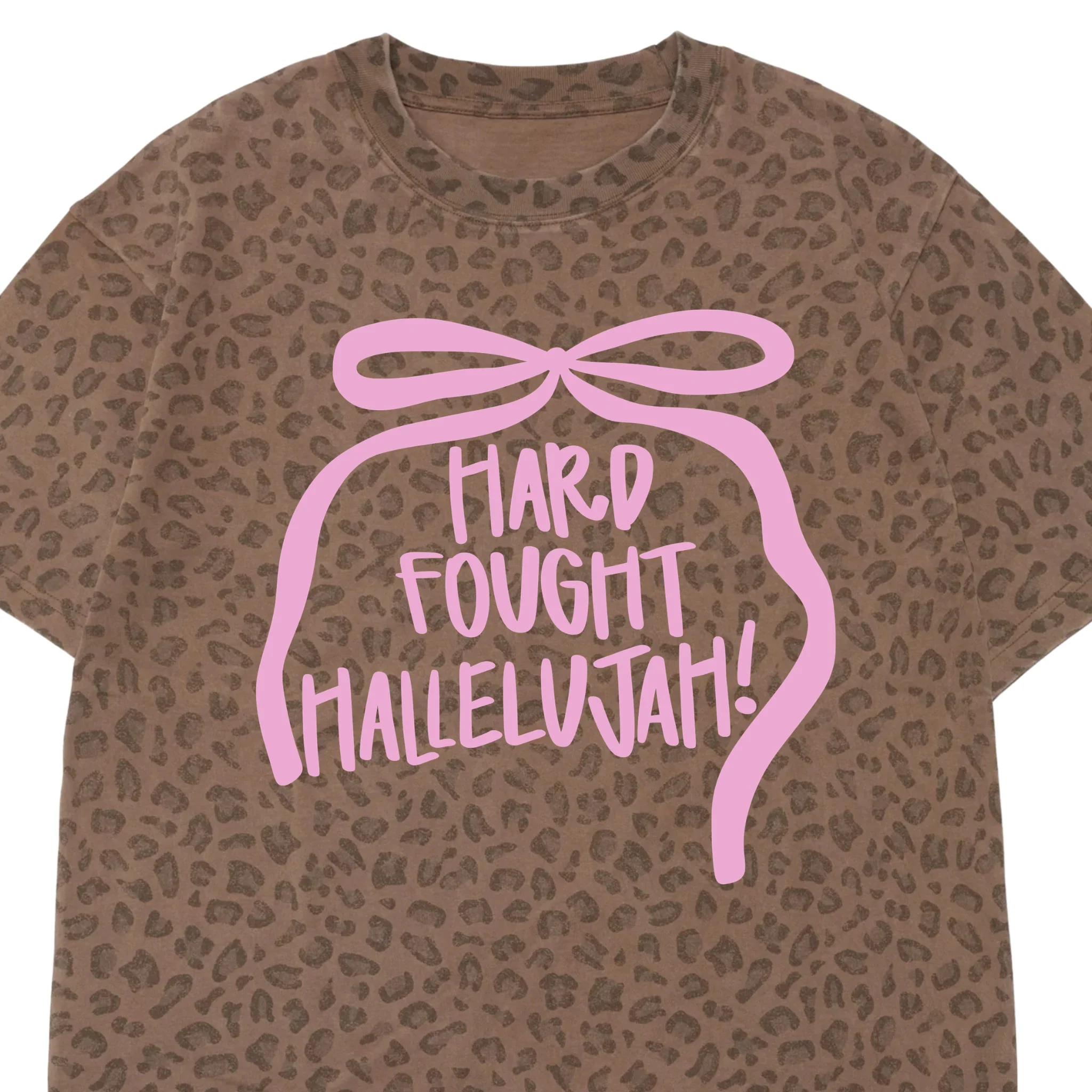Hard-Fought Cheetah Print Short Sleeve T-Shirt - Image 2