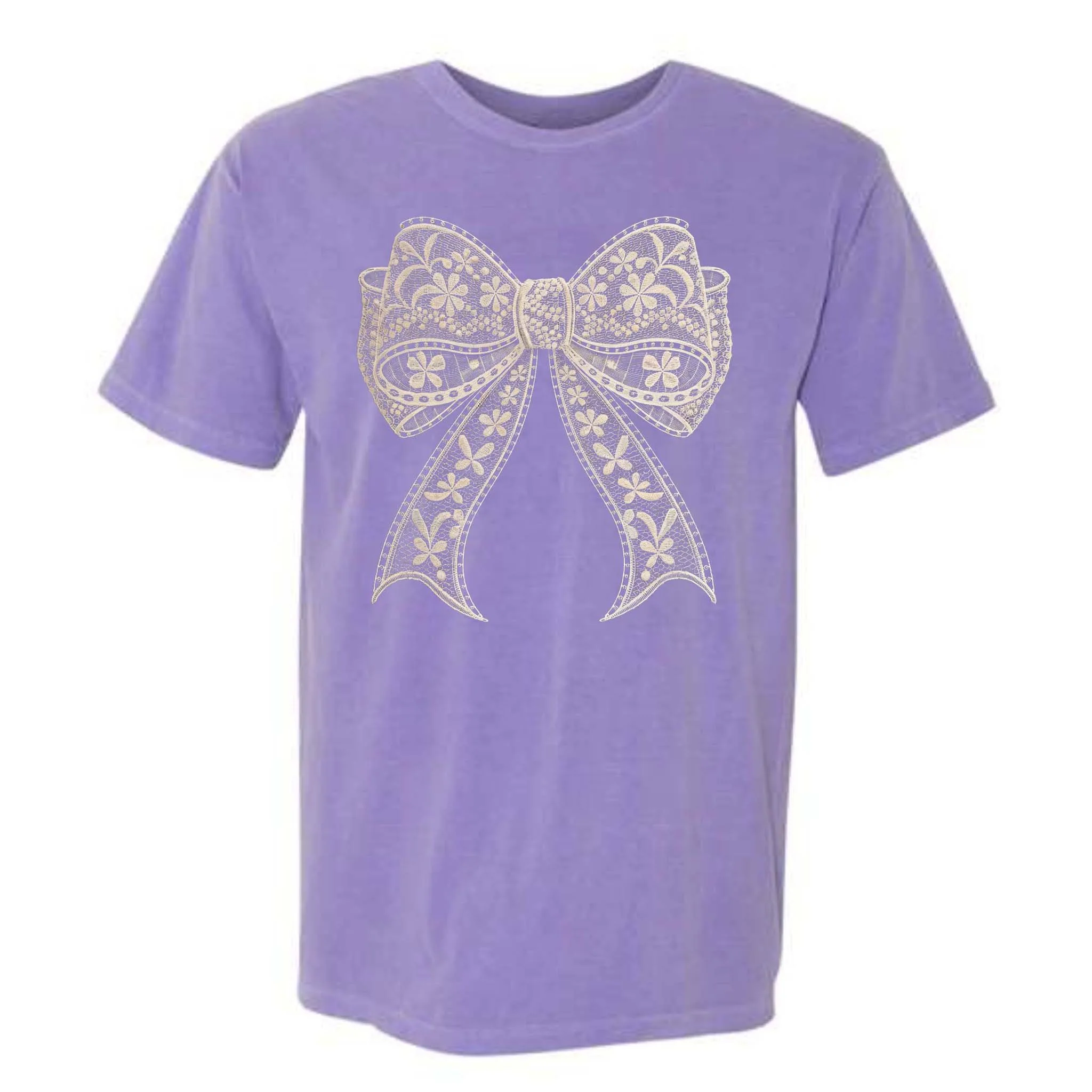 Lace Bow Short Sleeve T-Shirt - Image 2