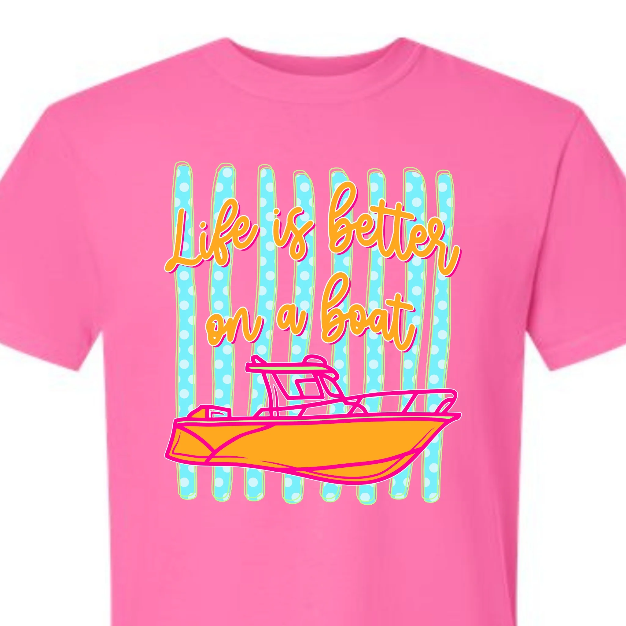 Life is Better on a Boat Short Sleeve T-Shirt - Image 2