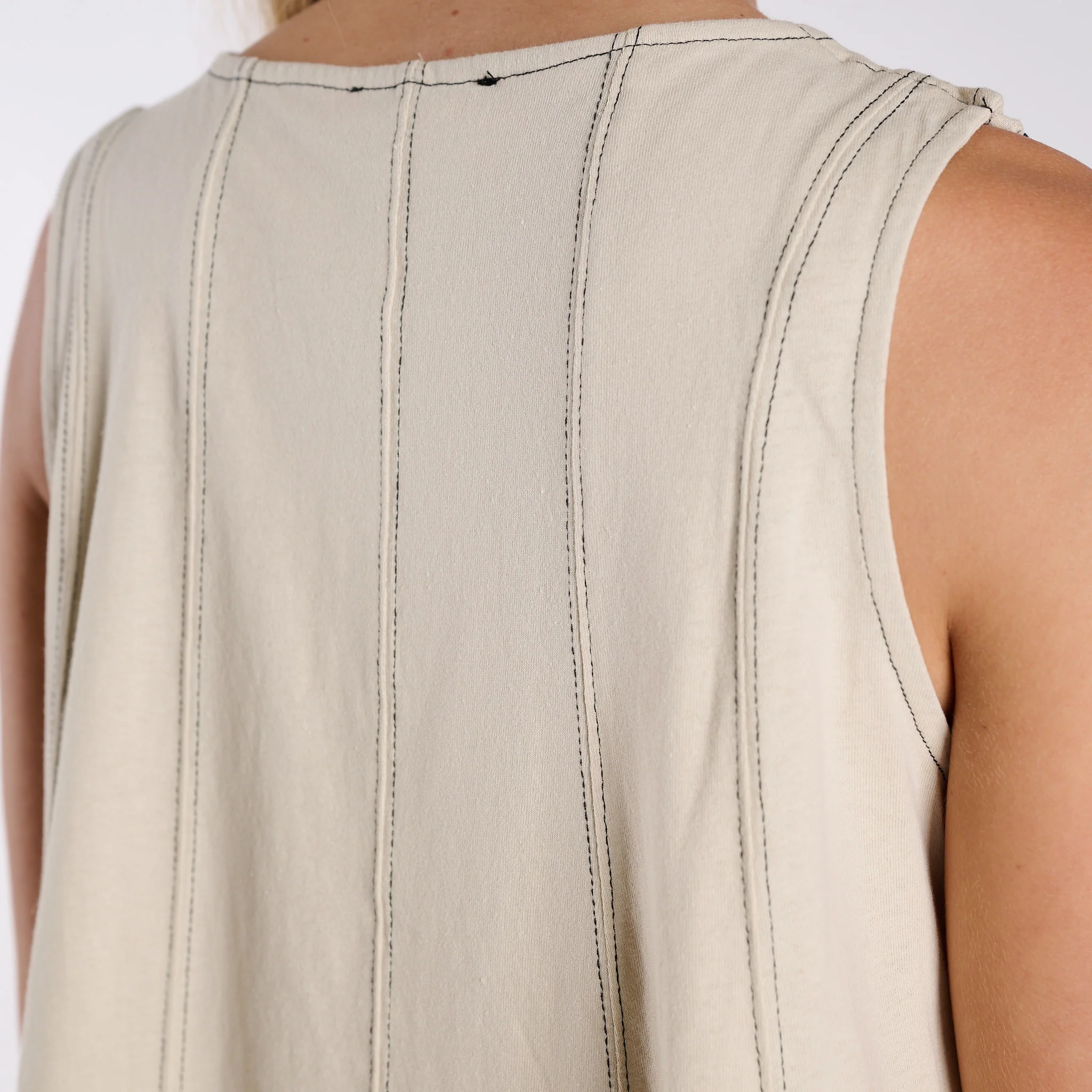 A Line Stitch Mini Dress - Image 8