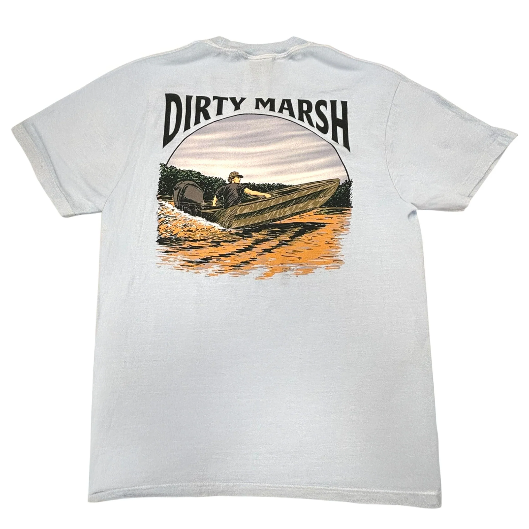 Marshall On Da River Short Sleeve T-Shirt in Chambray
