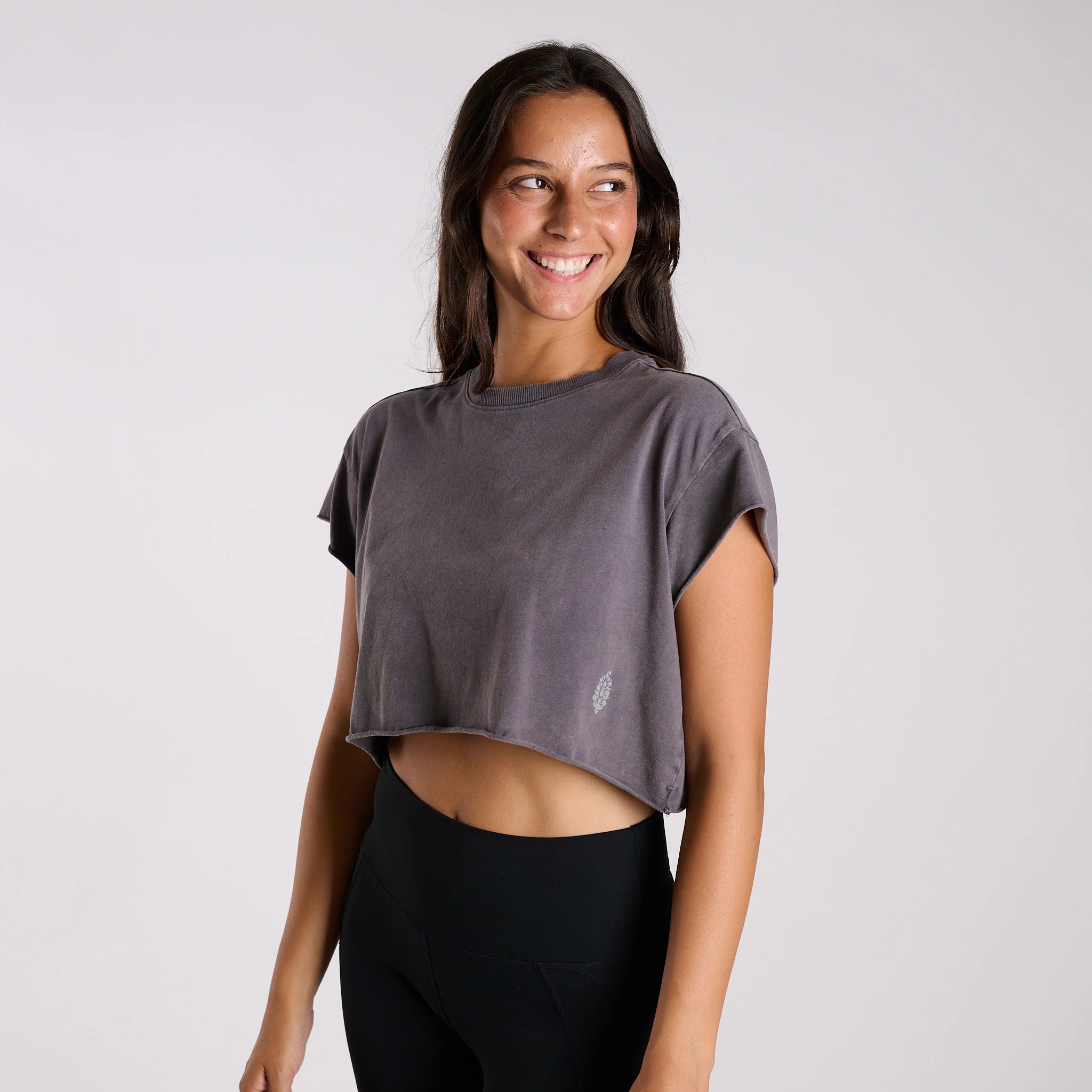 FP Movement Hot Shot Crop Tee in Black