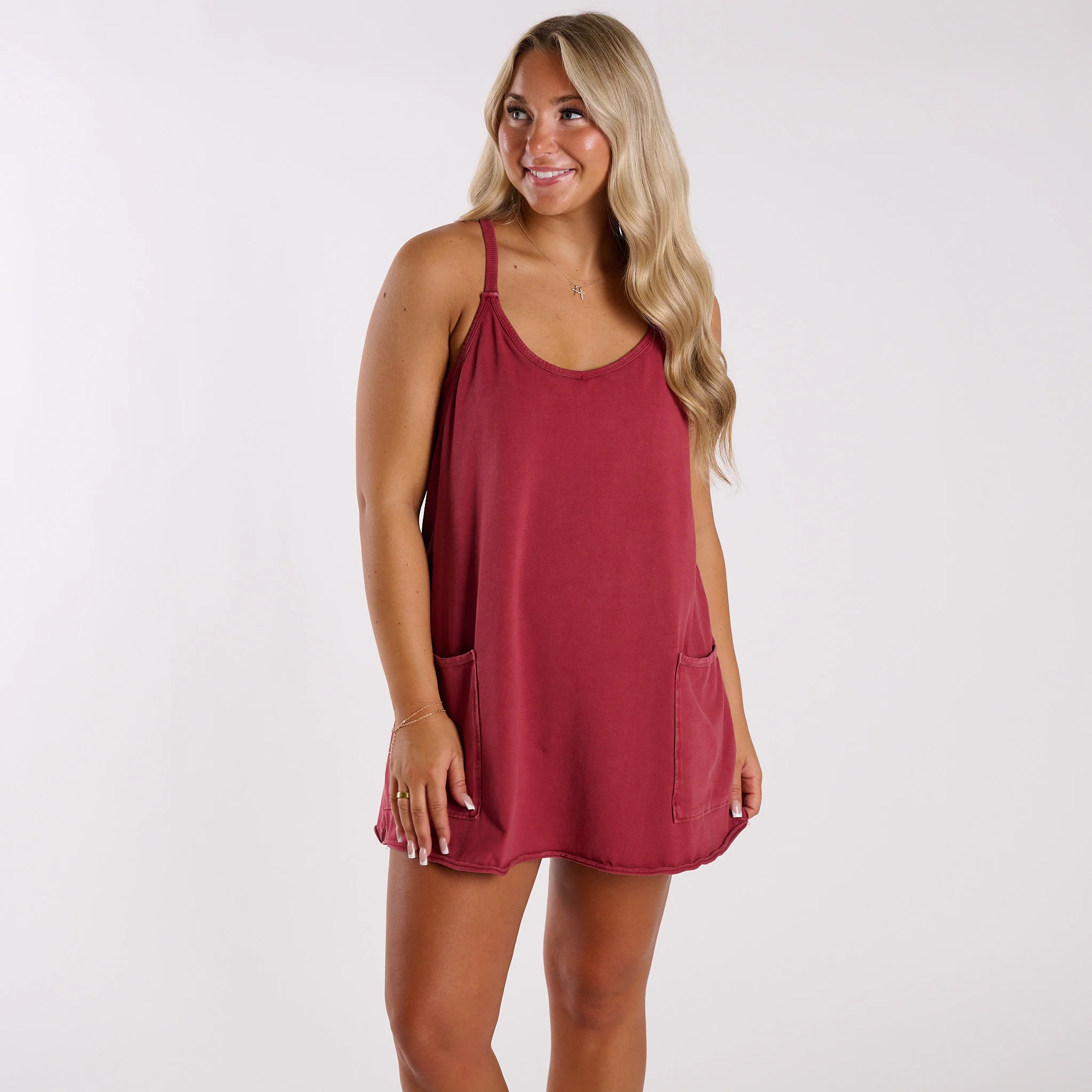 FP Movement Hot Shot Mini Dress in Brick