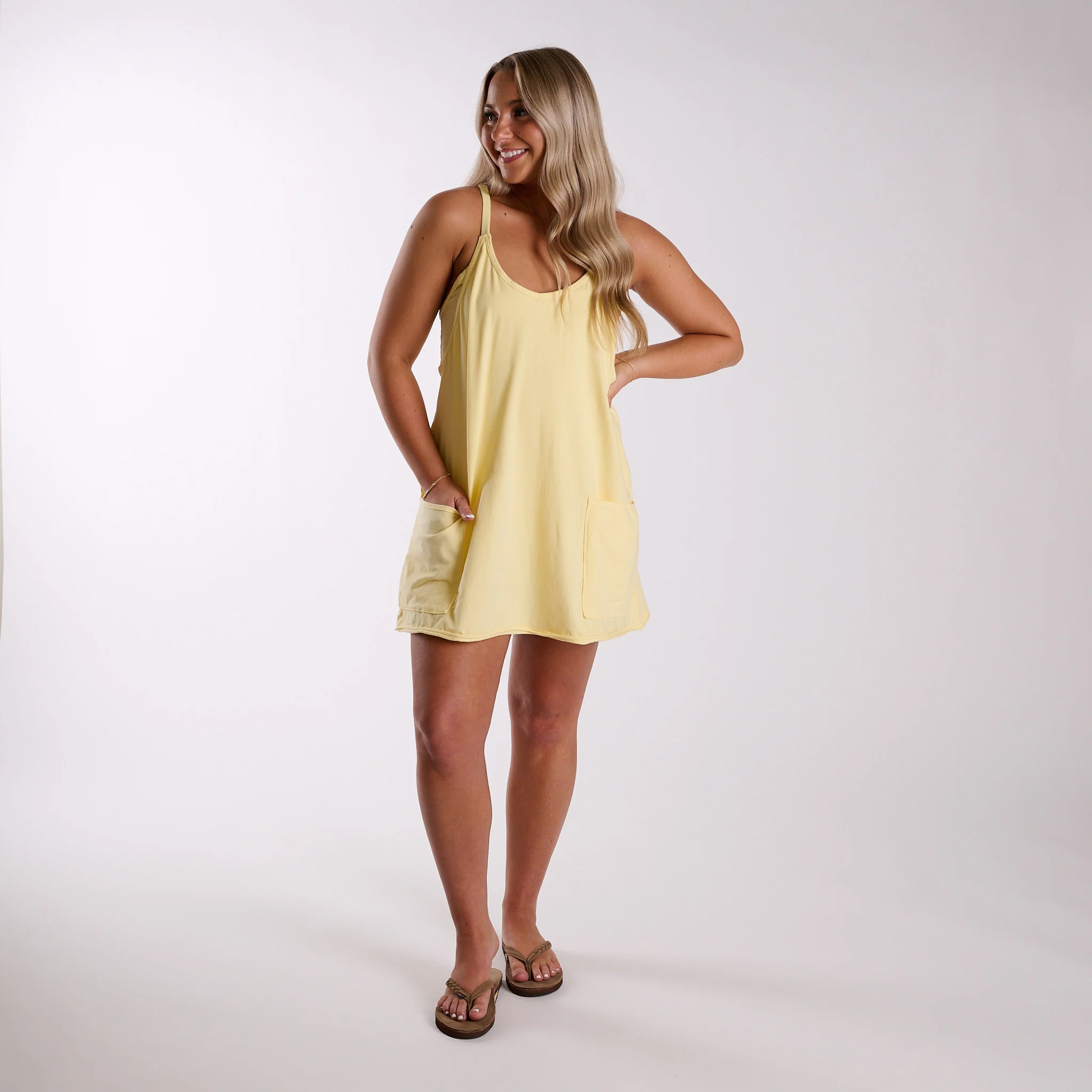 FP Movement Hot Shot Mini Dress in Sunlit Yellow - Image 3