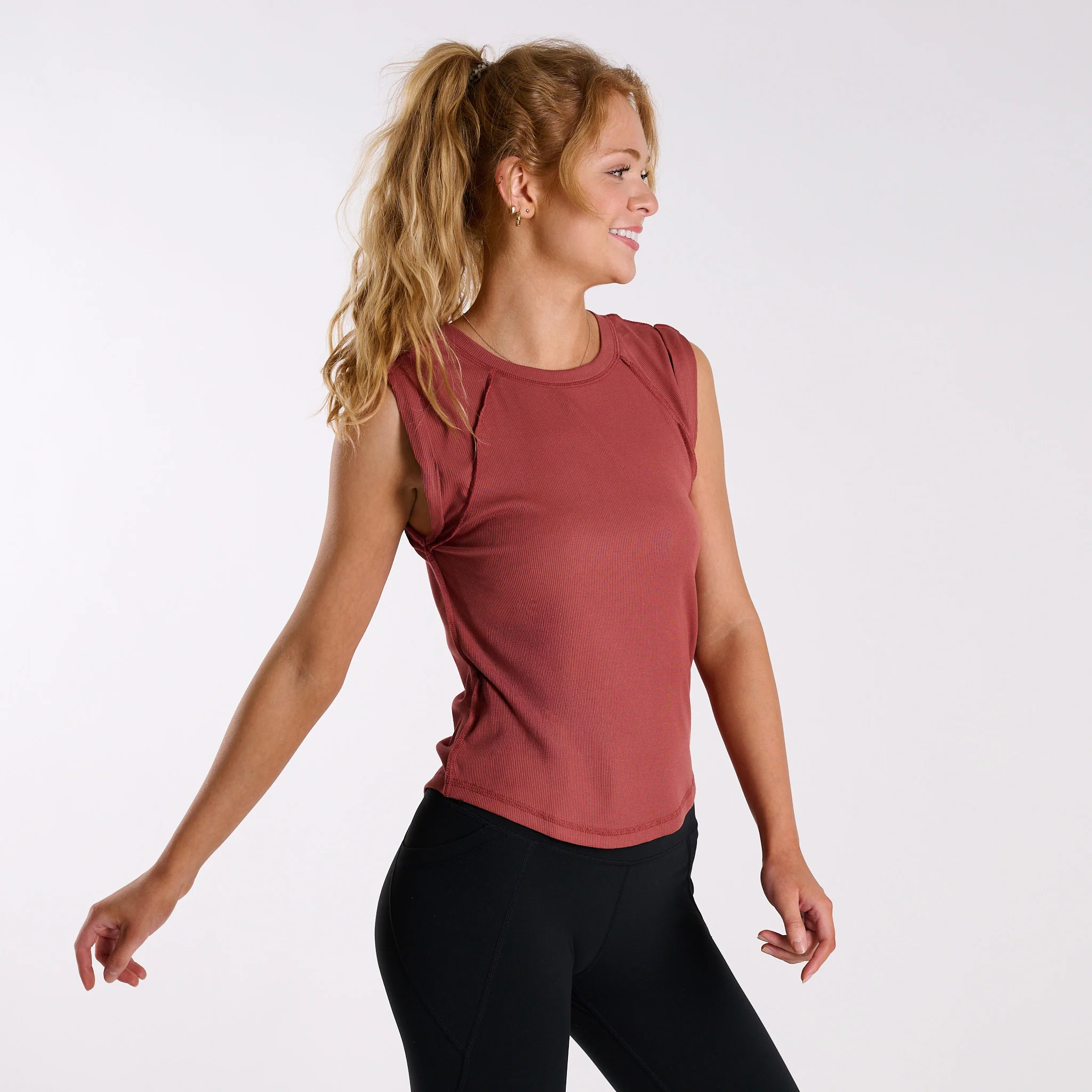 FP Movement Love My Twist Muscle Tank in Fried Clay - Image 4